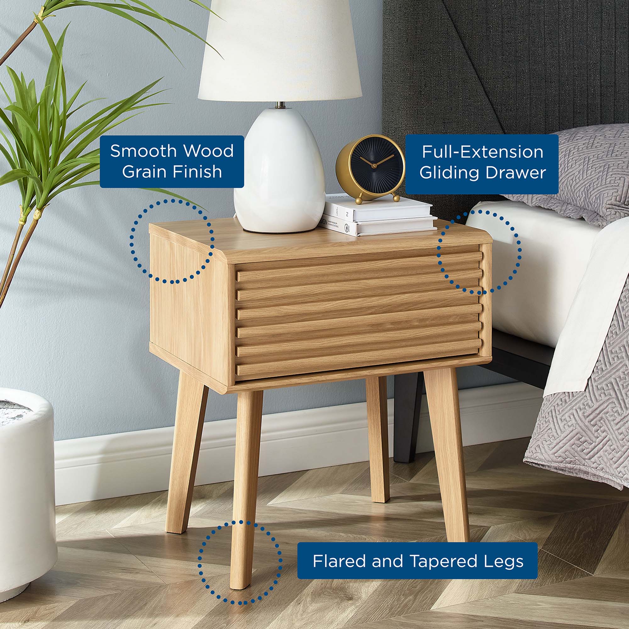 Render End Table, Oak