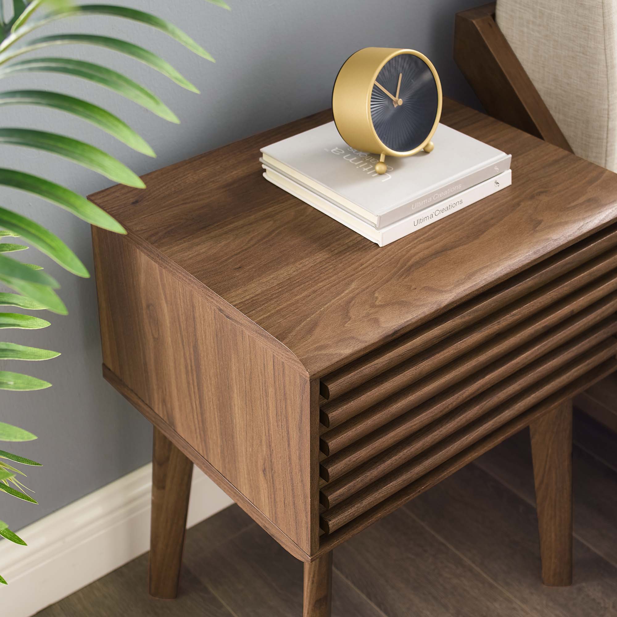 Render End Table, Walnut