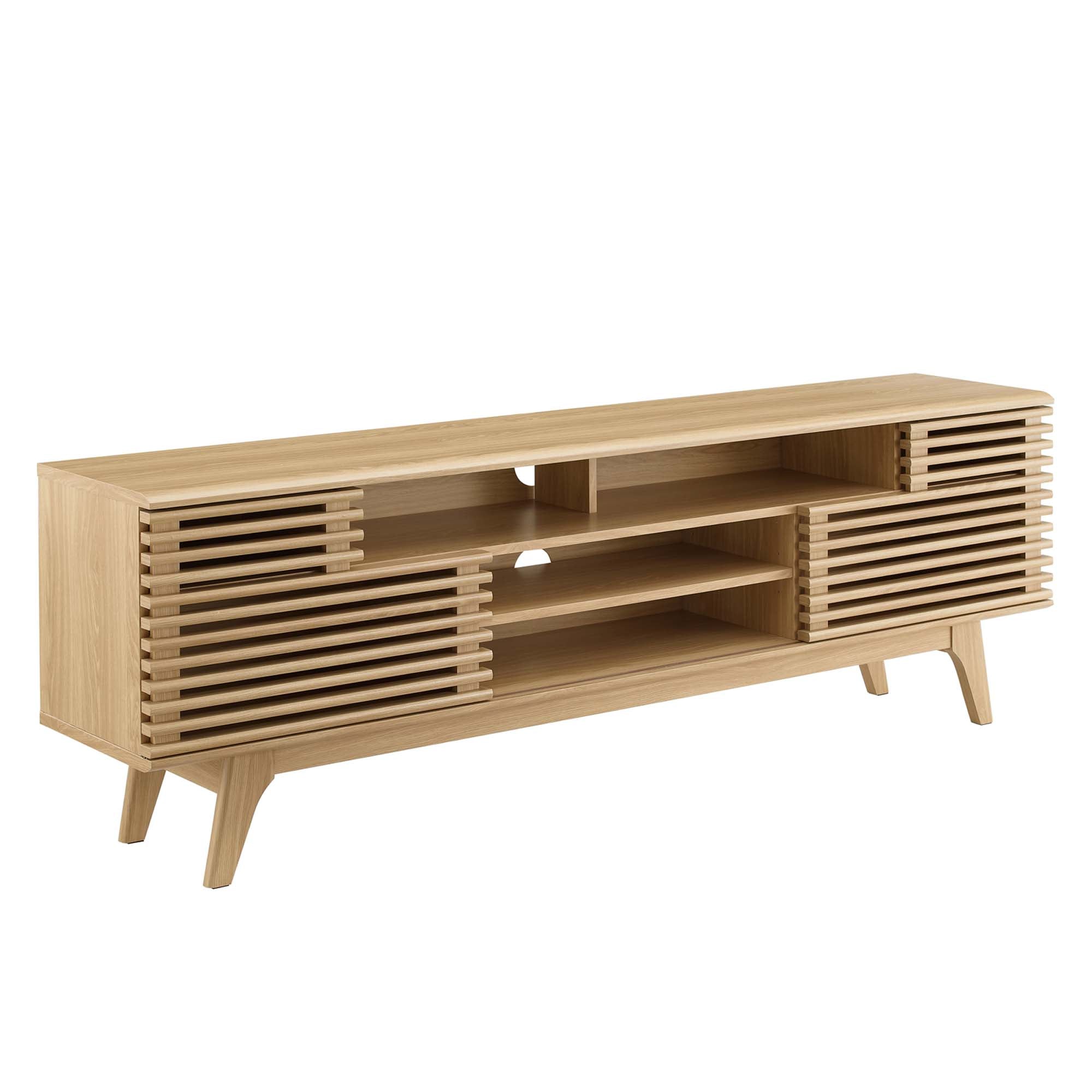 Render 71" Media Console TV Stand, Oak
