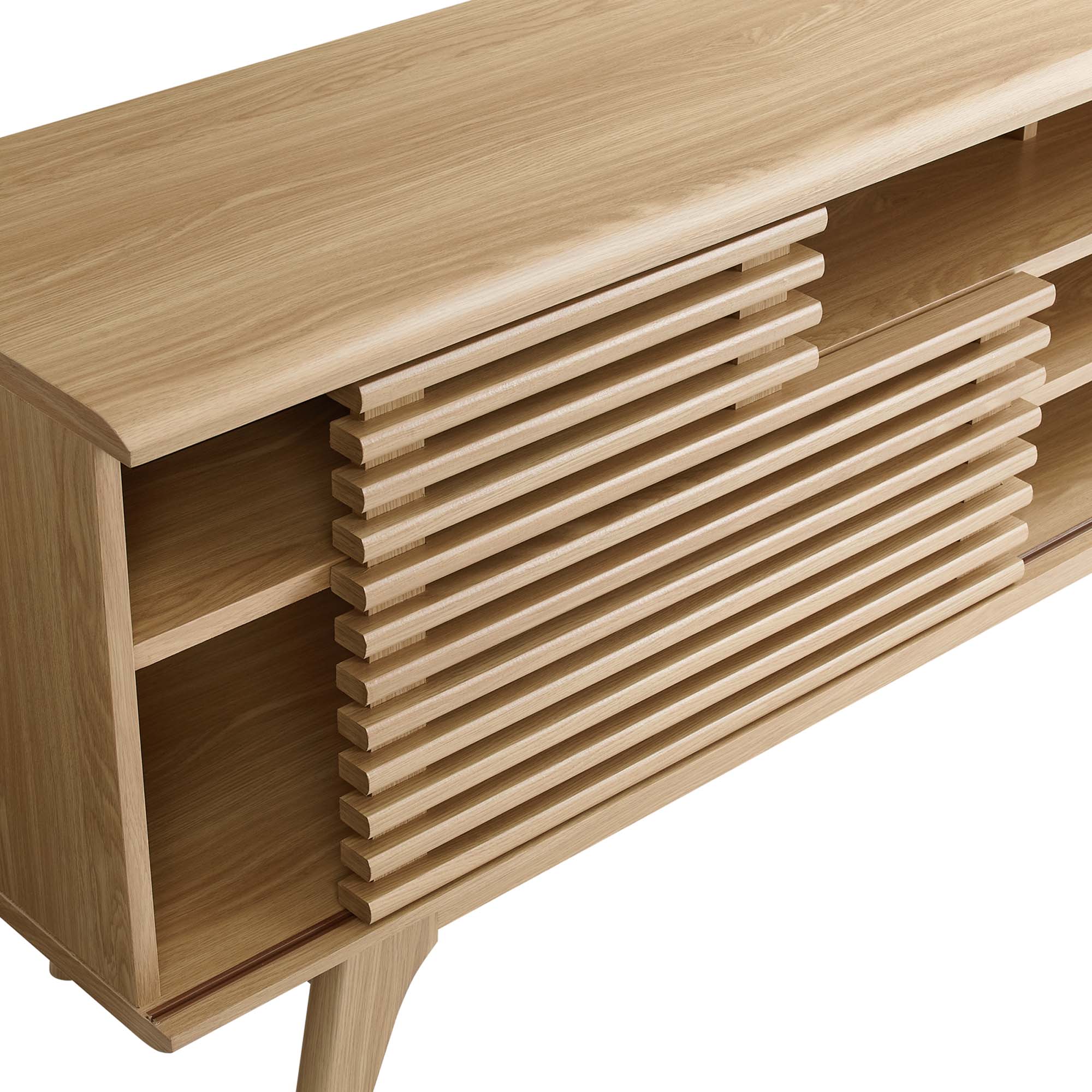 Render 71" Media Console TV Stand, Oak