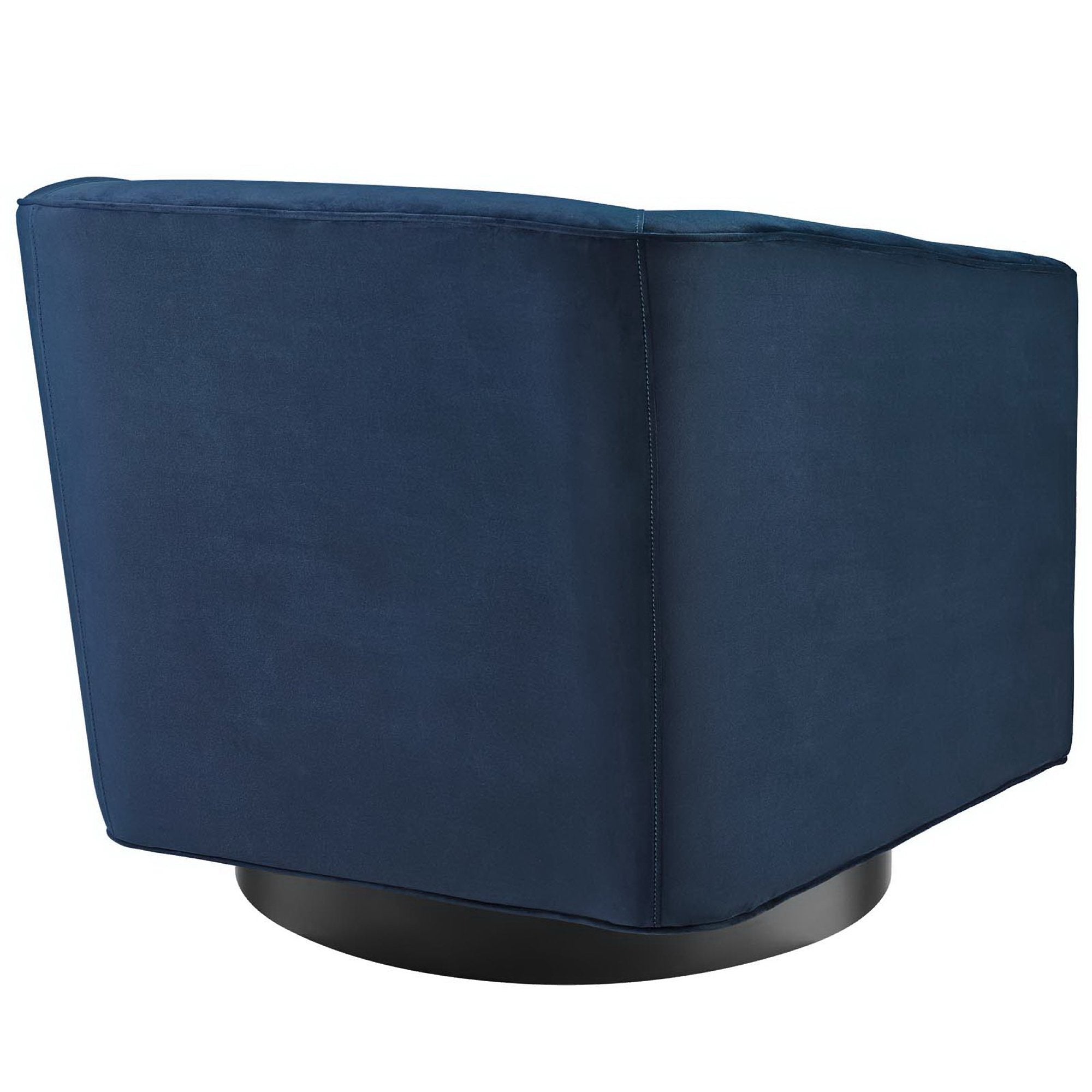 Twist Accent Lounge Performance Velvet Swivel Chair, Midnight Blue