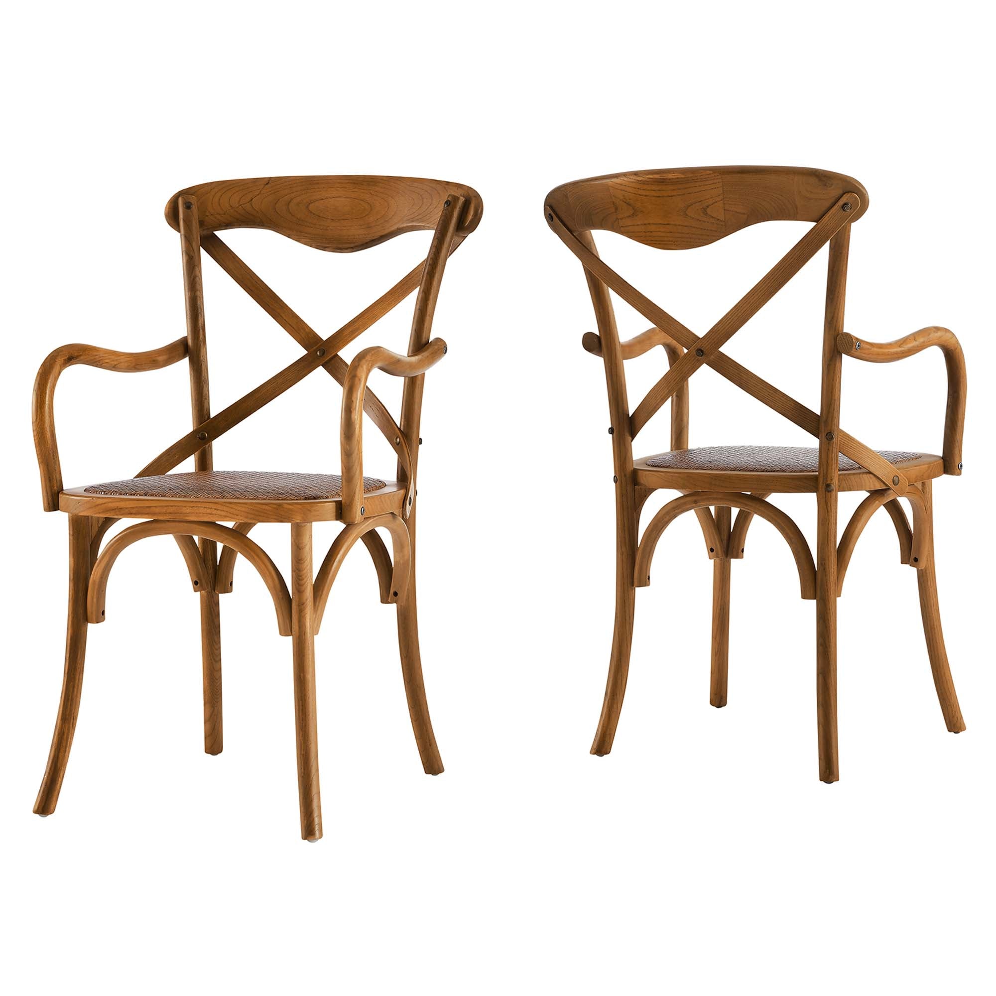 Gear Dining Armchair Set of 2, Walnut