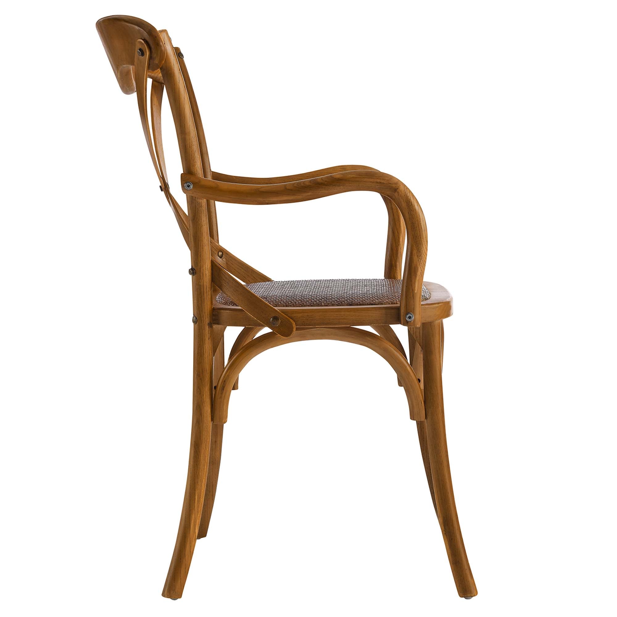 Gear Dining Armchair Set of 4, Walnut