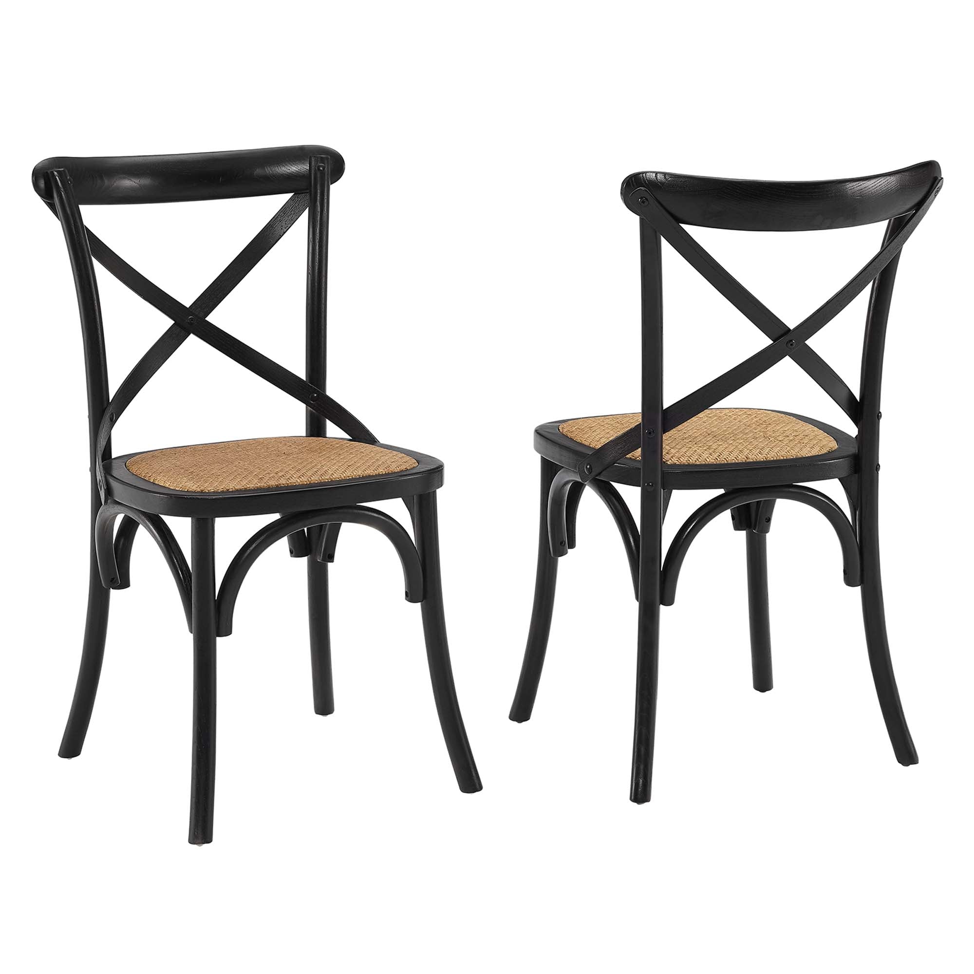 Gear Dining Side Chair Set of 2, Black