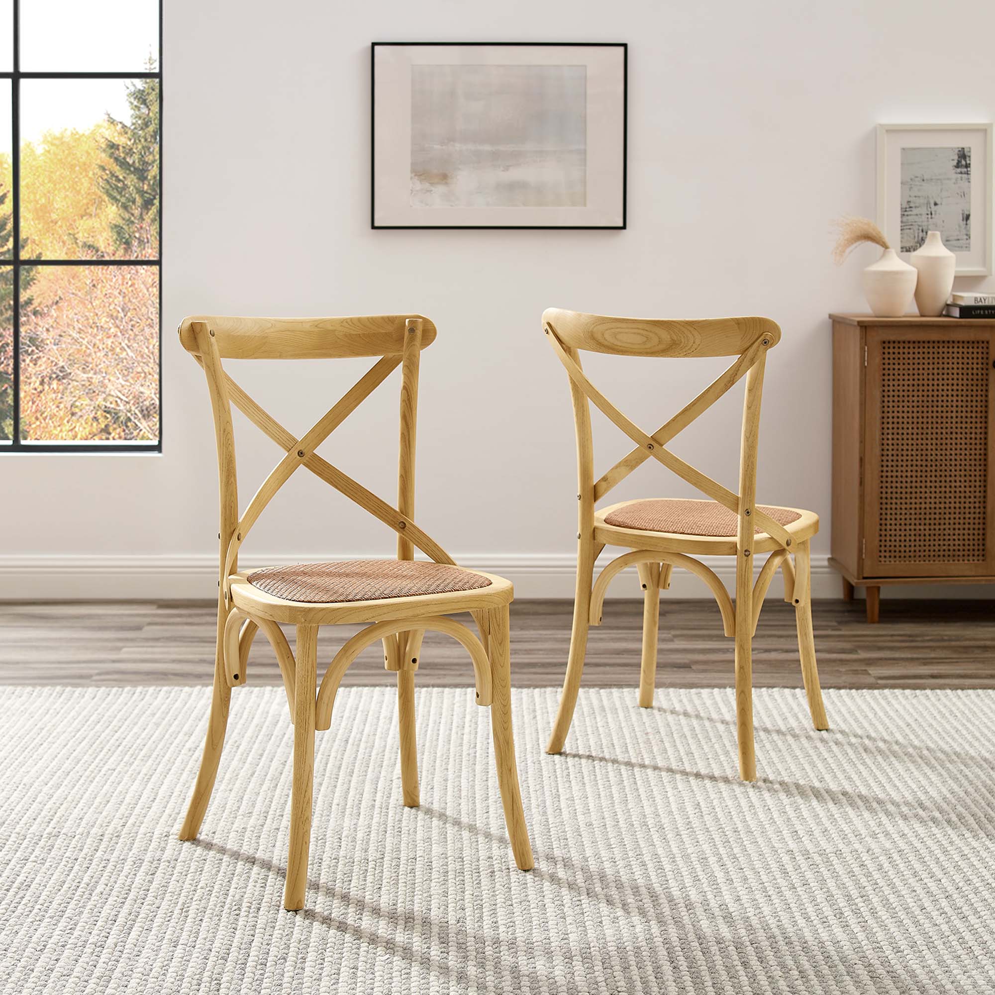 Gear Dining Side Chair Set of 2, Natural