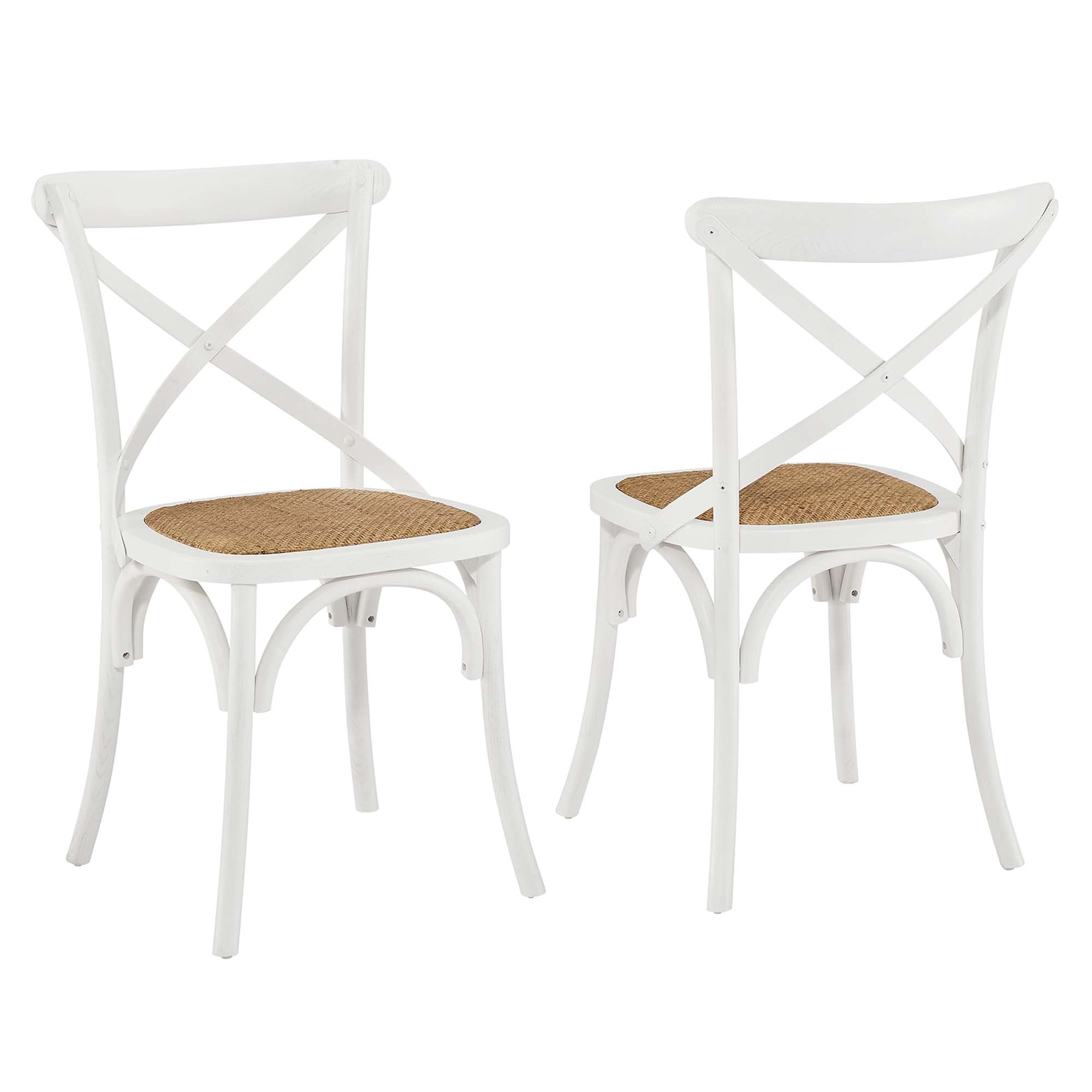 Gear Dining Side Chair Set of 2, White