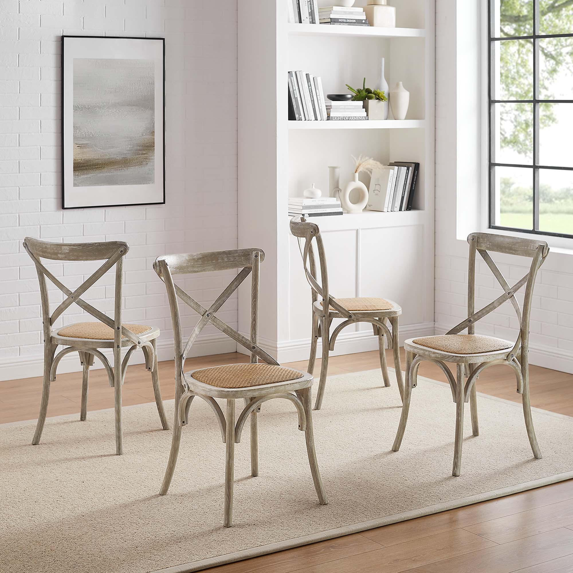 Gear Dining Side Chair Set of 4, Gray