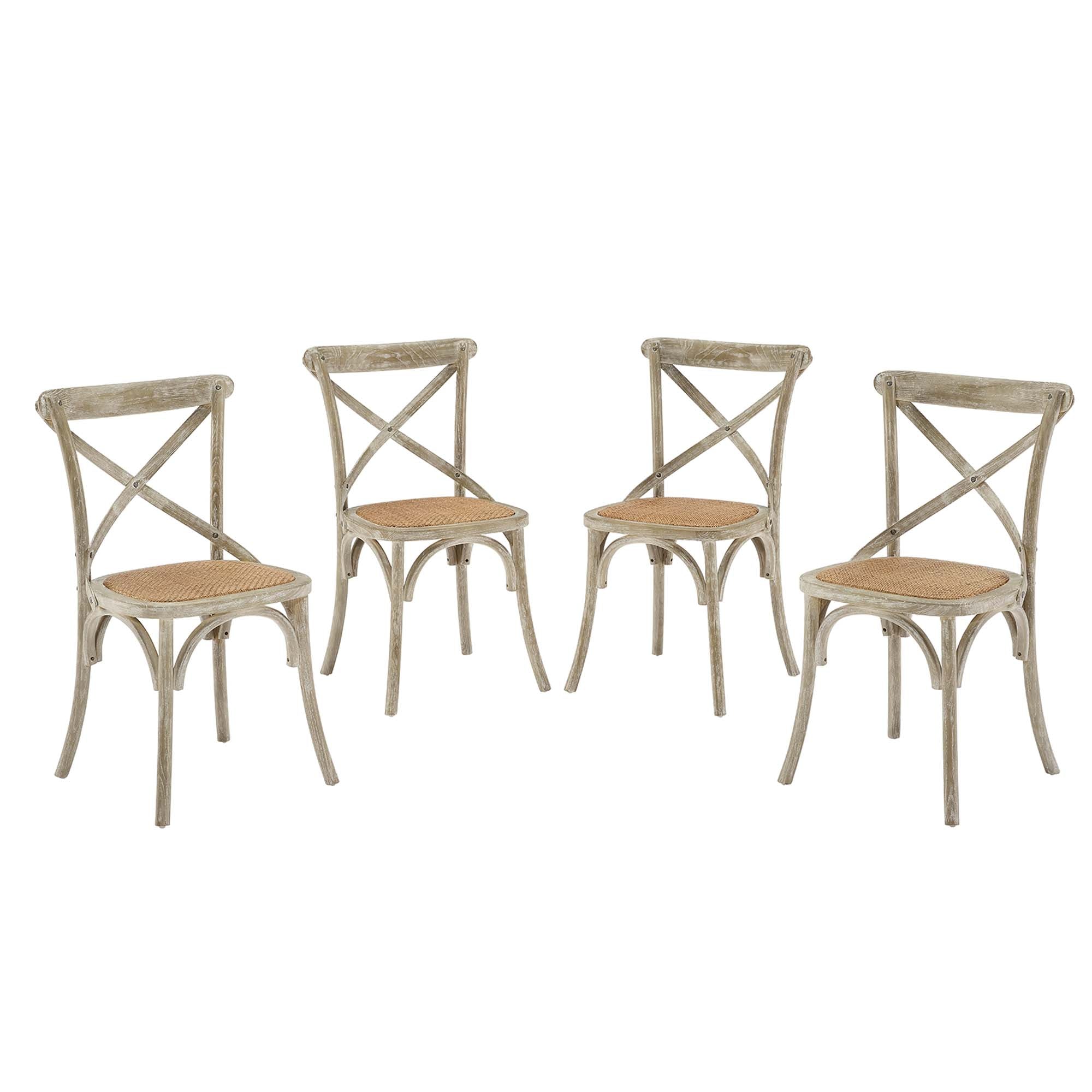 Gear Dining Side Chair Set of 4, Gray