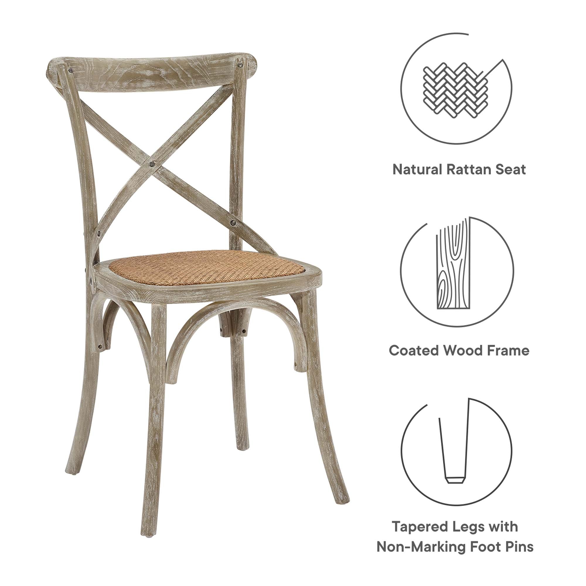 Gear Dining Side Chair Set of 4, Gray