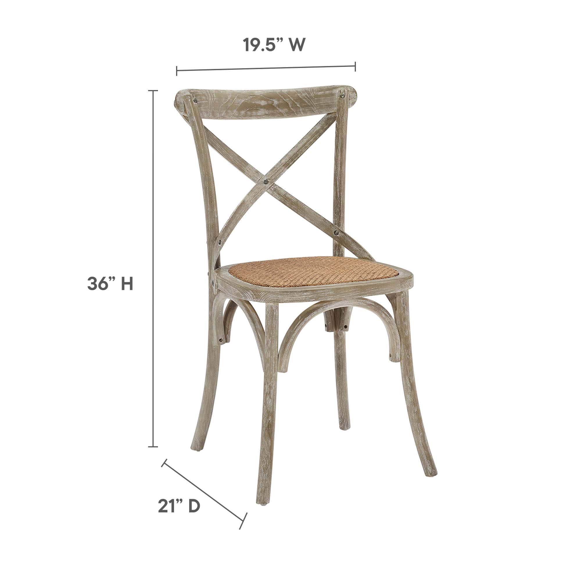 Gear Dining Side Chair Set of 4, Gray