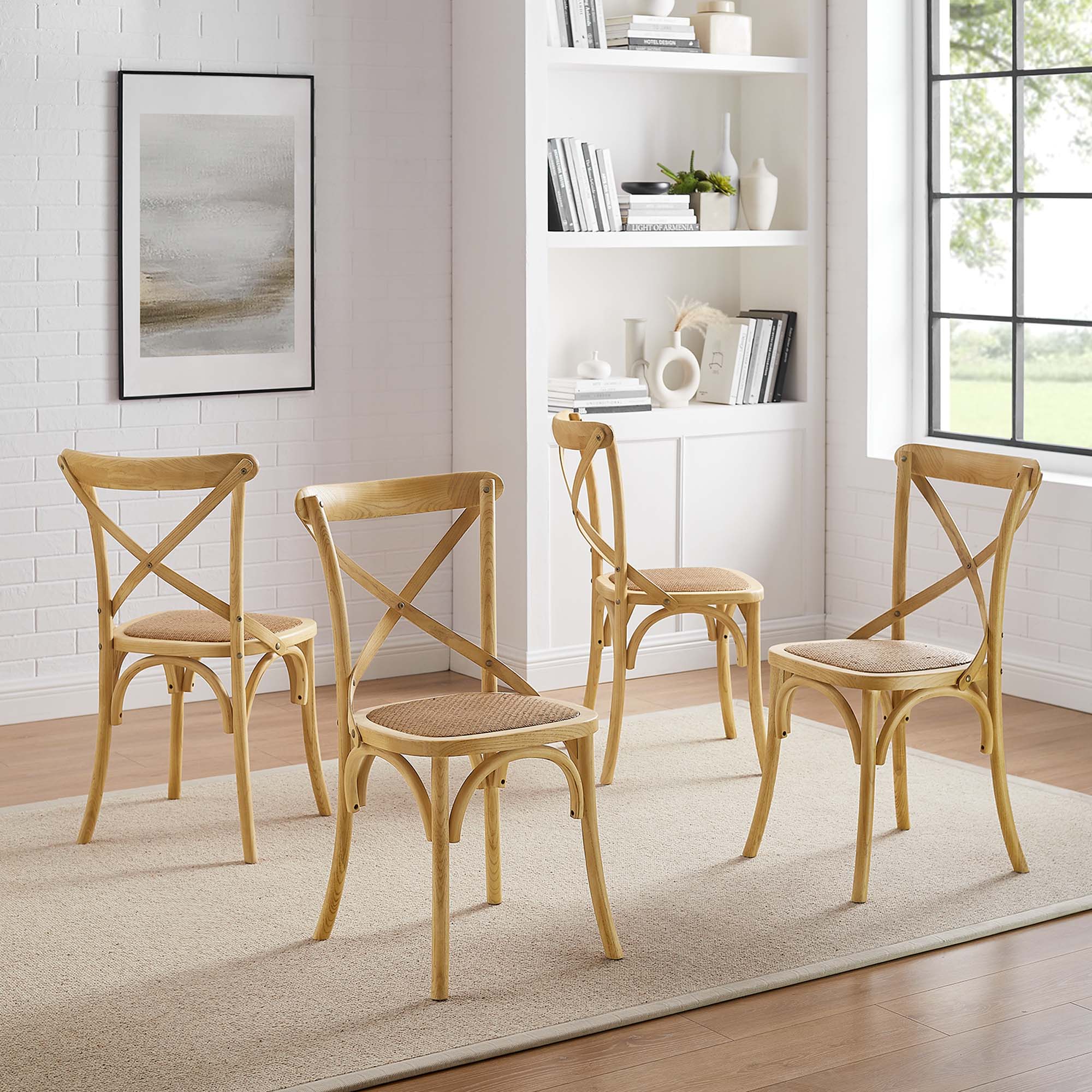 Gear Dining Side Chair Set of 4, Natural