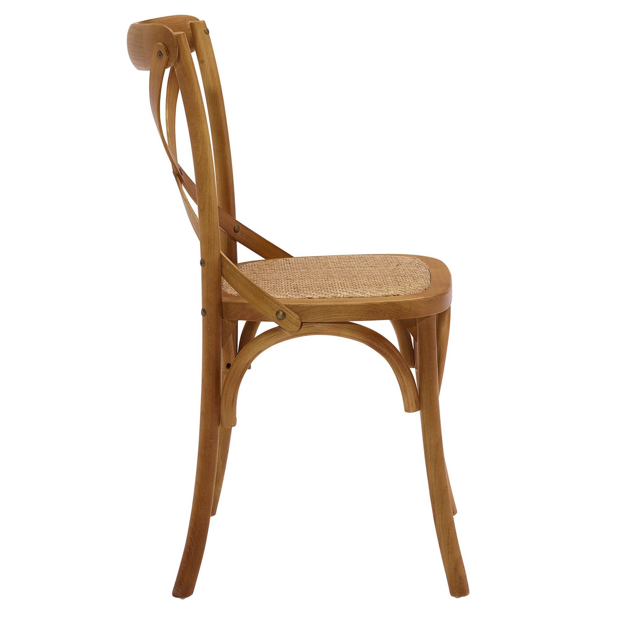 Gear Dining Side Chair Set of 4, Walnut