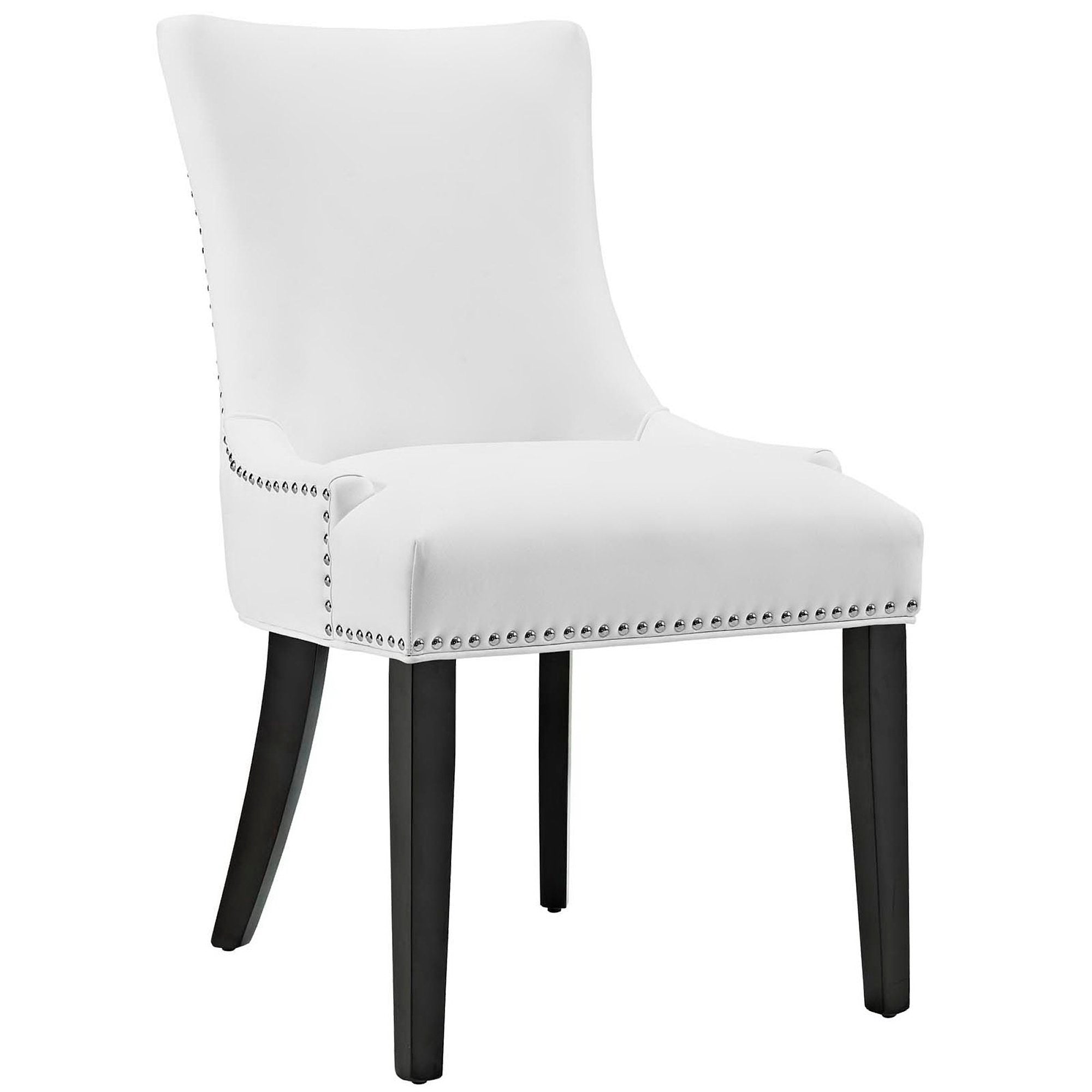 Marquis Faux Leather Dining Chair Set of 4, White
