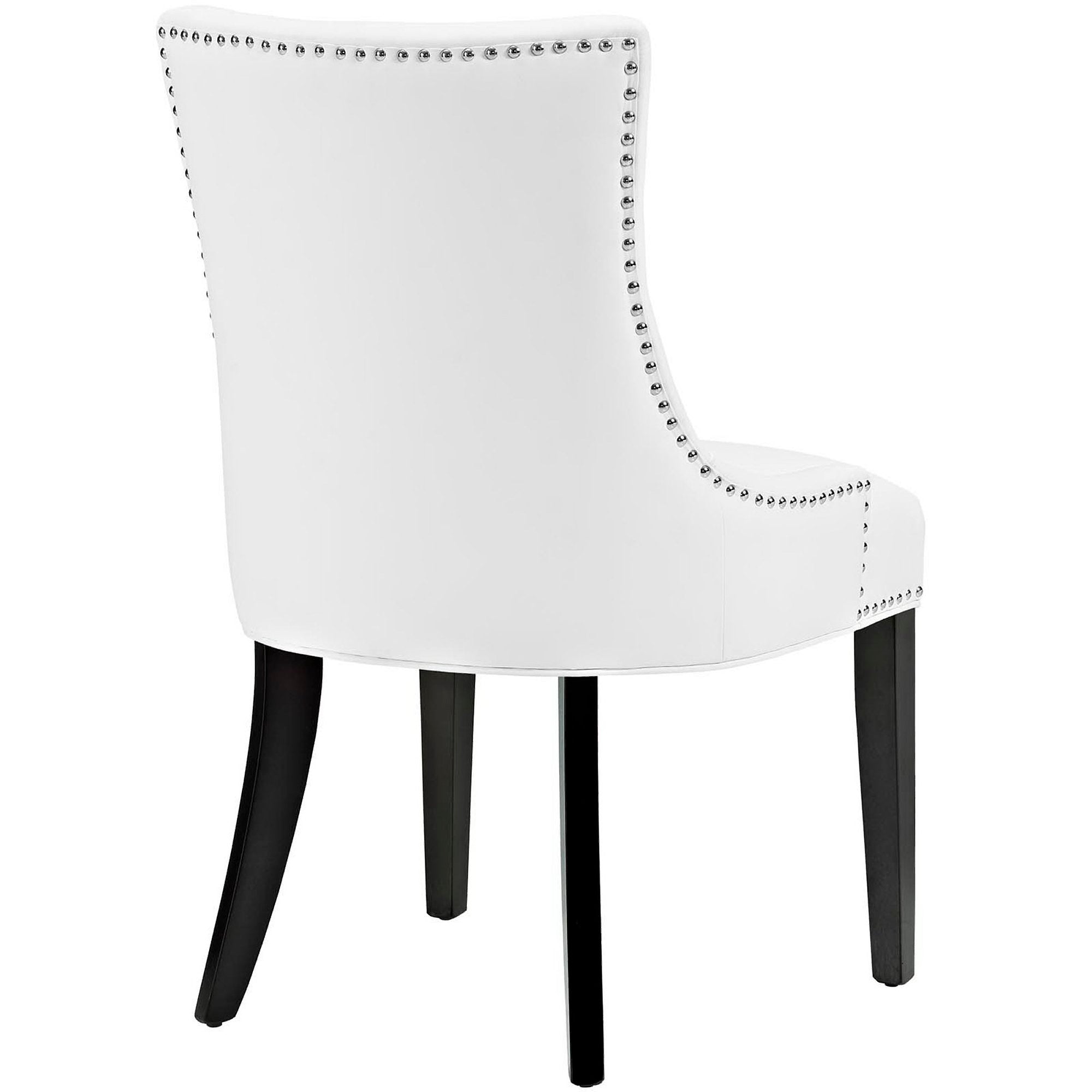 Marquis Faux Leather Dining Chair Set of 4, White