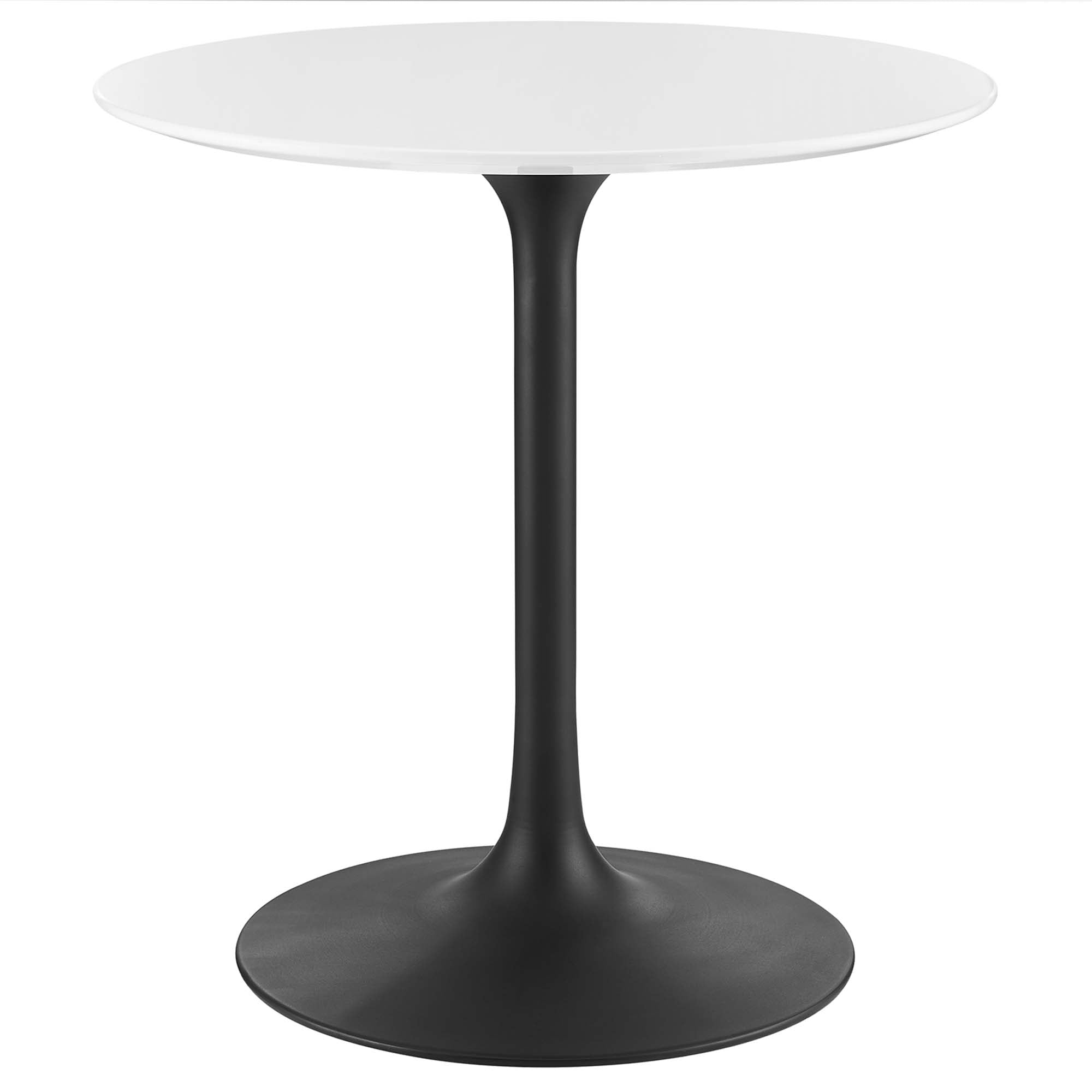 Lippa 28" Round Wood Dining Table, Black White