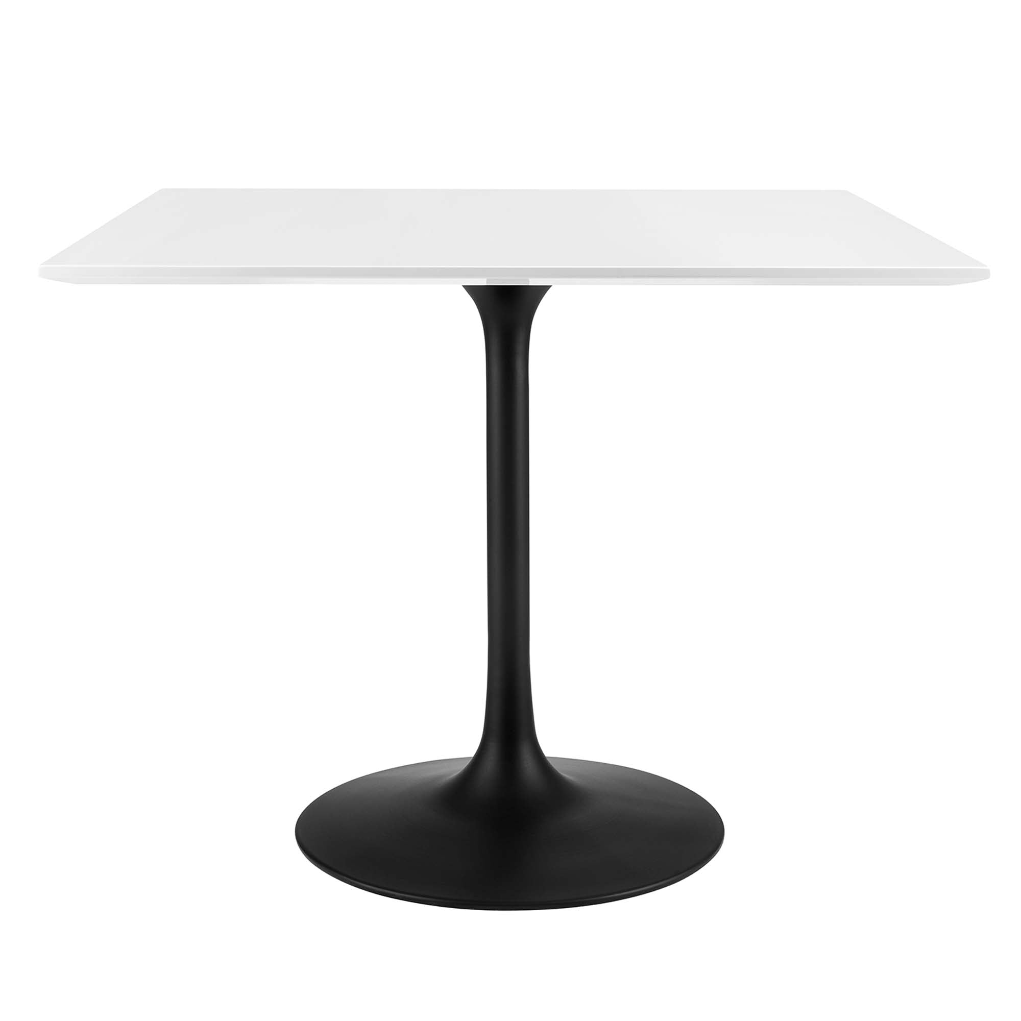 Lippa 36" Square Wood Dining Table, Black White