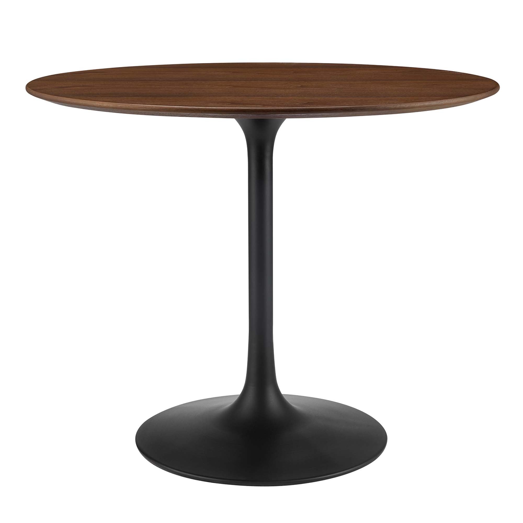 Lippa 36" Round Wood Dining Table, Black Walnut