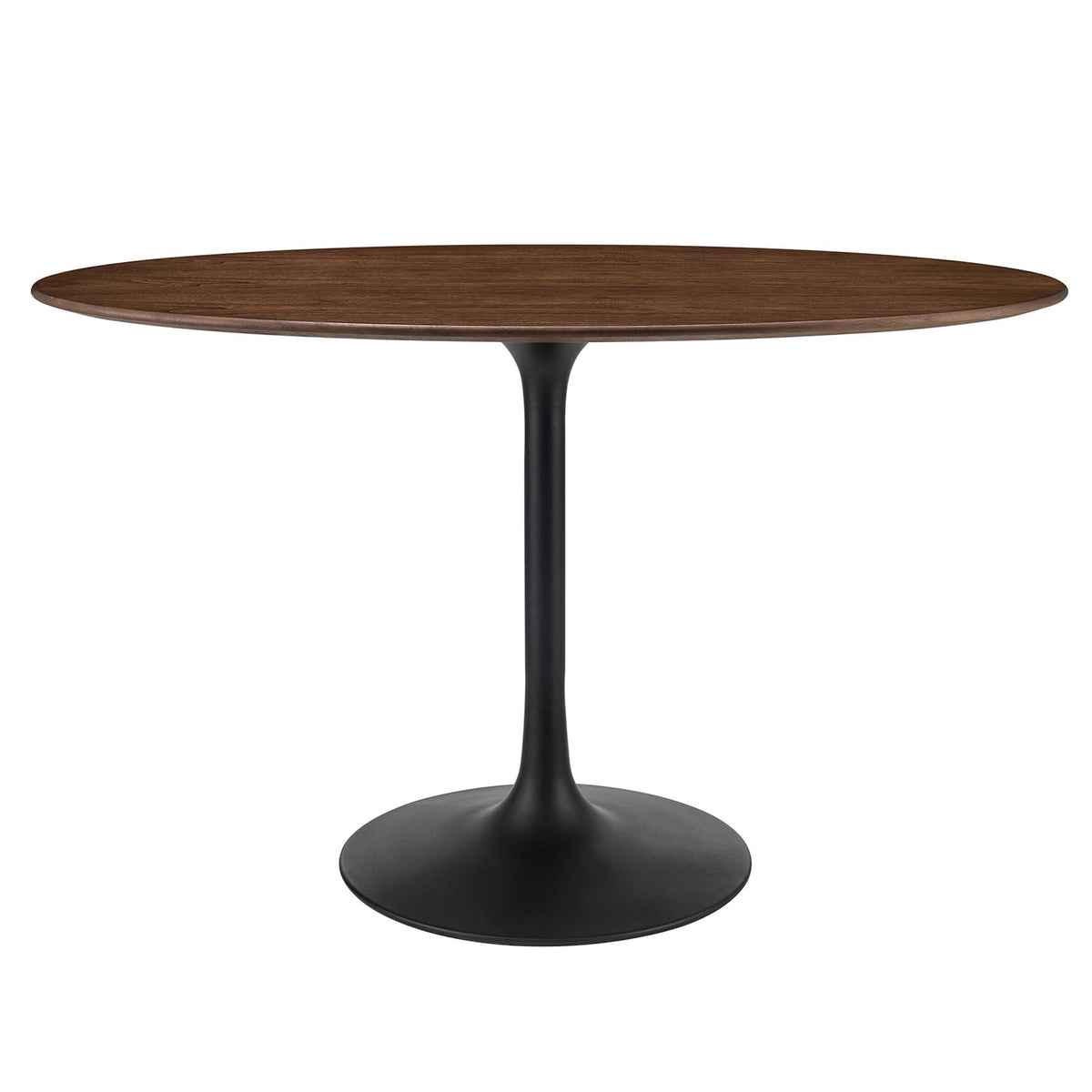 Lippa 48" Oval Wood Dining Table, Black Walnut