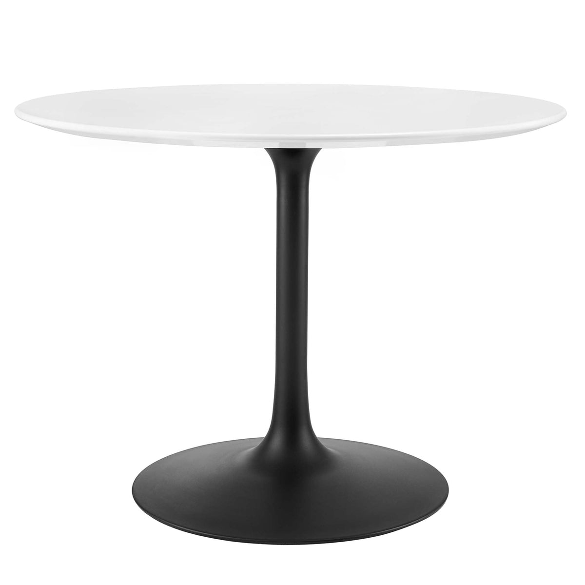 Lippa 40" Round Wood Dining Table, Black White