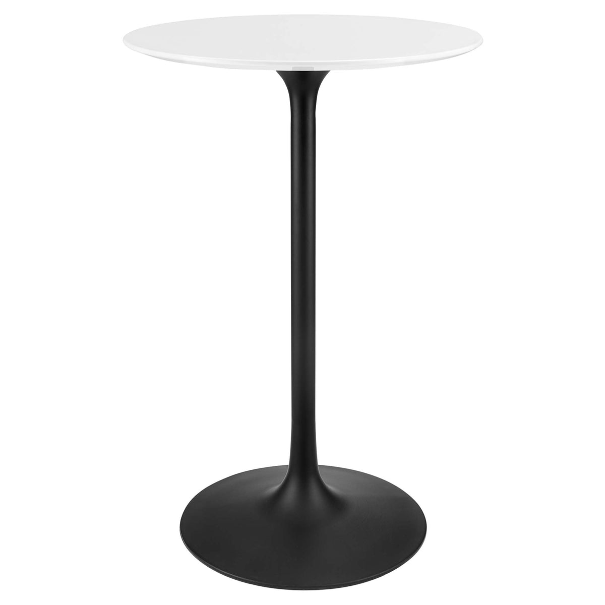 Lippa 28" Round Wood Bar Table, Black White