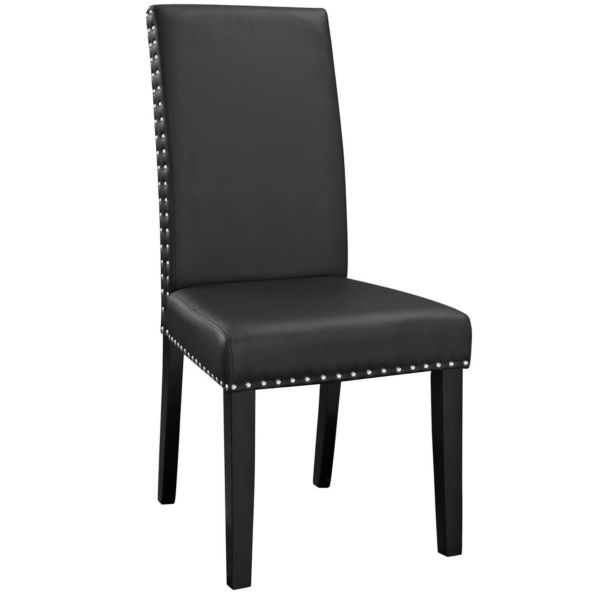 Parcel Vinyl Dining Side Chair Set of 4, Black