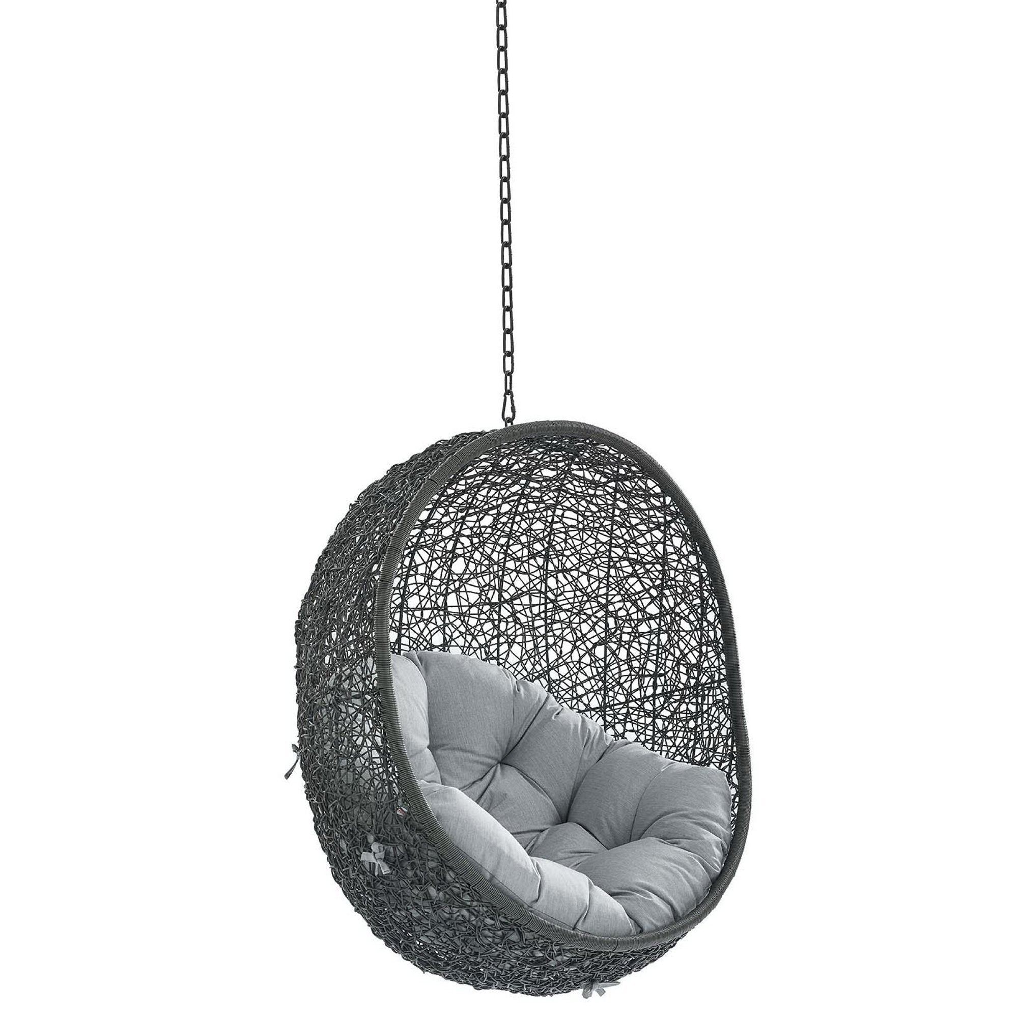 Hide Sunbrella® Fabric Swing Outdoor Patio Lounge Chair Without Stand, Gray Gray