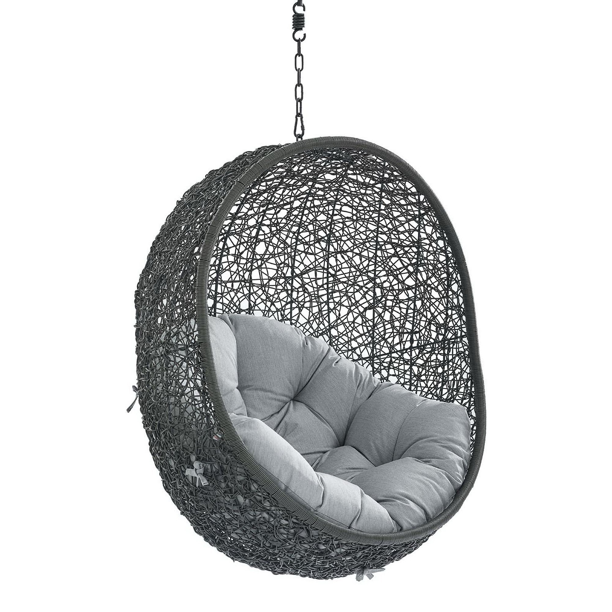 Hide Sunbrella® Fabric Swing Outdoor Patio Lounge Chair Without Stand, Gray Gray