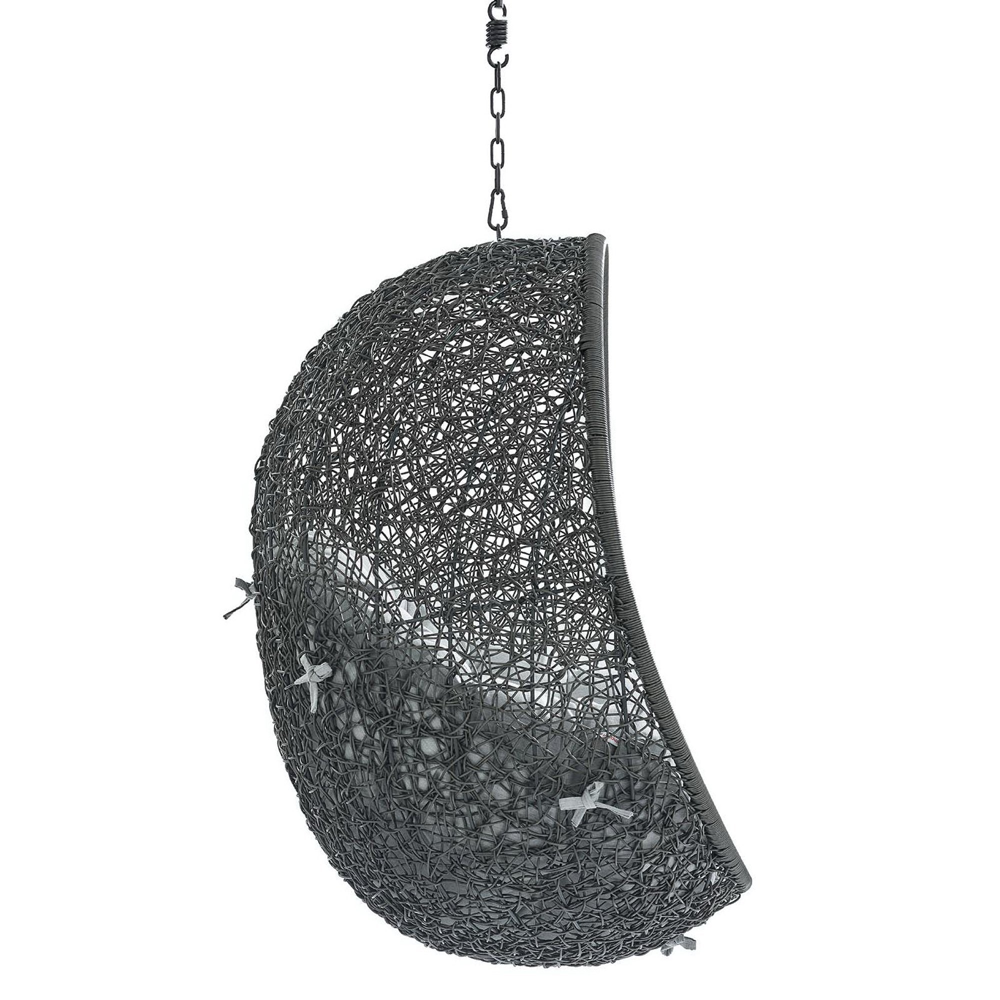 Hide Sunbrella® Fabric Swing Outdoor Patio Lounge Chair Without Stand, Gray Gray