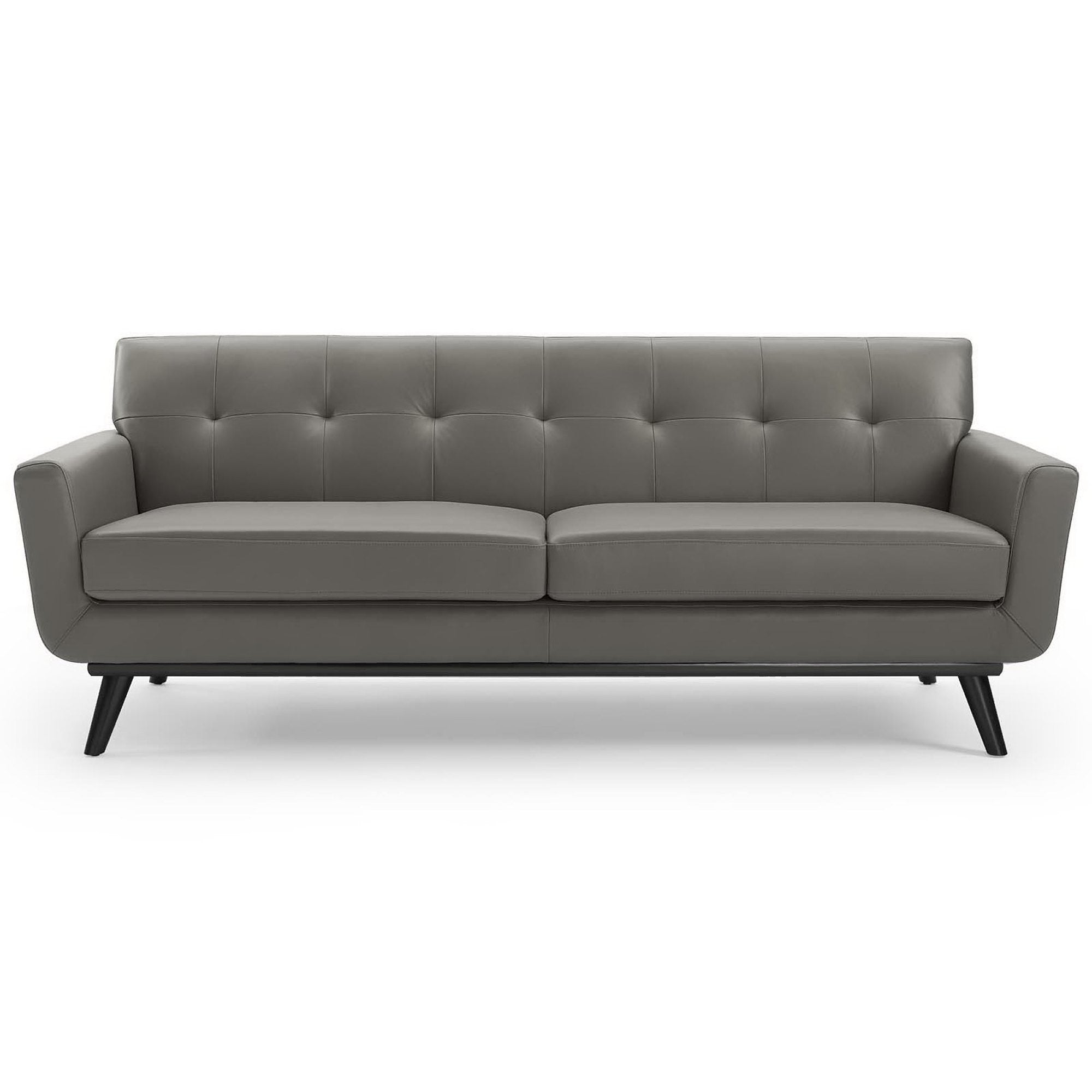 Engage Top-Grain Leather Living Room Lounge Sofa, Gray