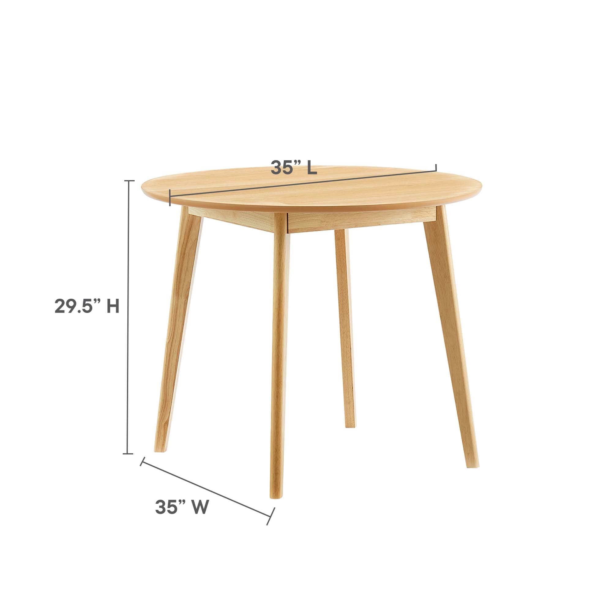 Vision 35" Round Dining Table, Oak
