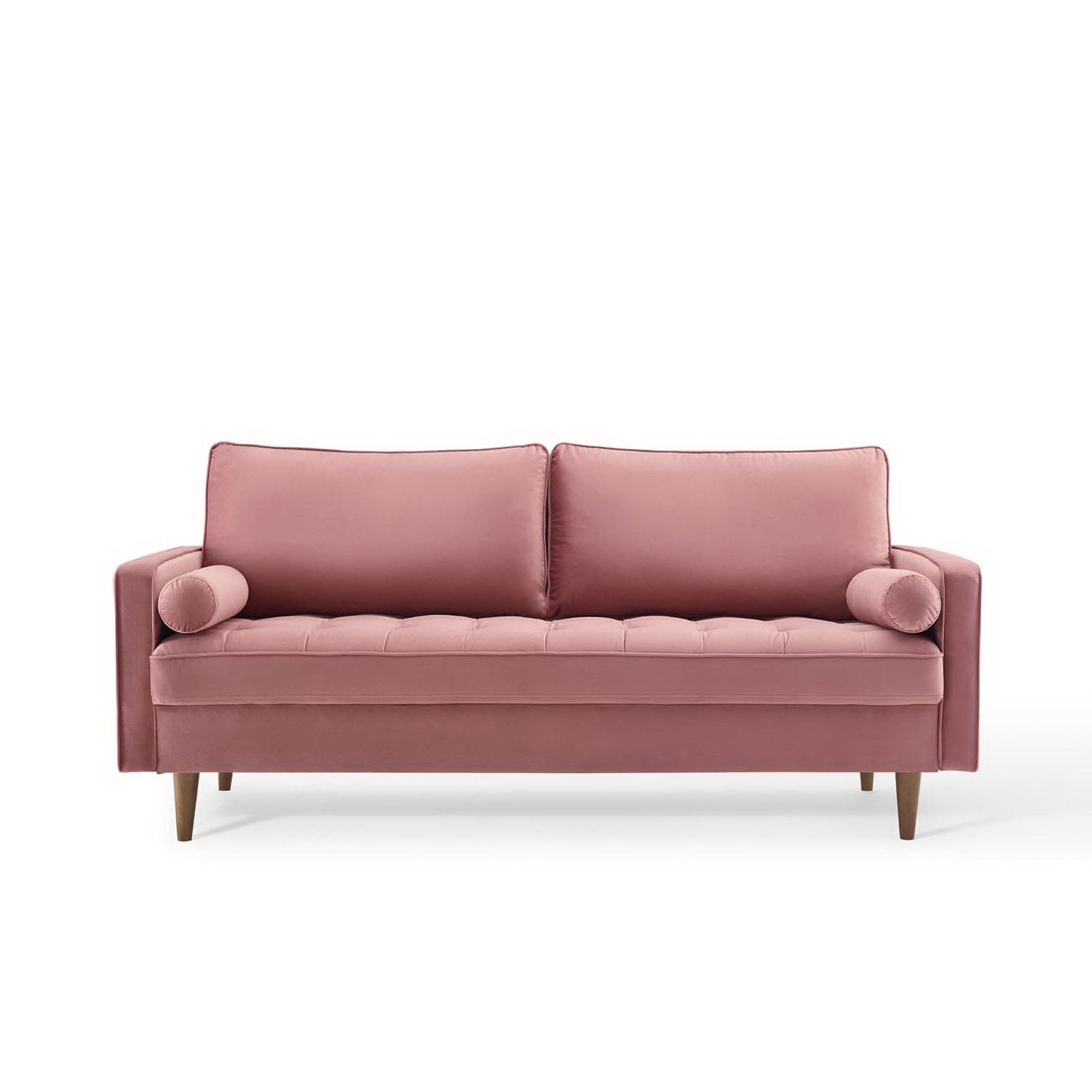 Valour Performance Velvet Sofa, Dusty Rose