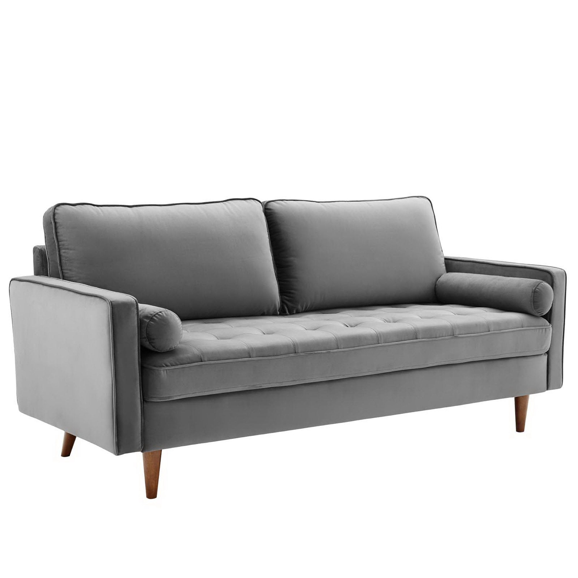 Valour Performance Velvet Sofa, Gray
