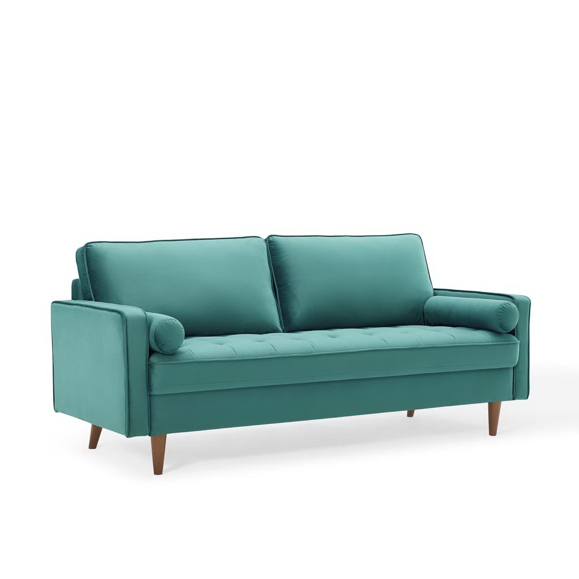 Valour Performance Velvet Sofa, Teal
