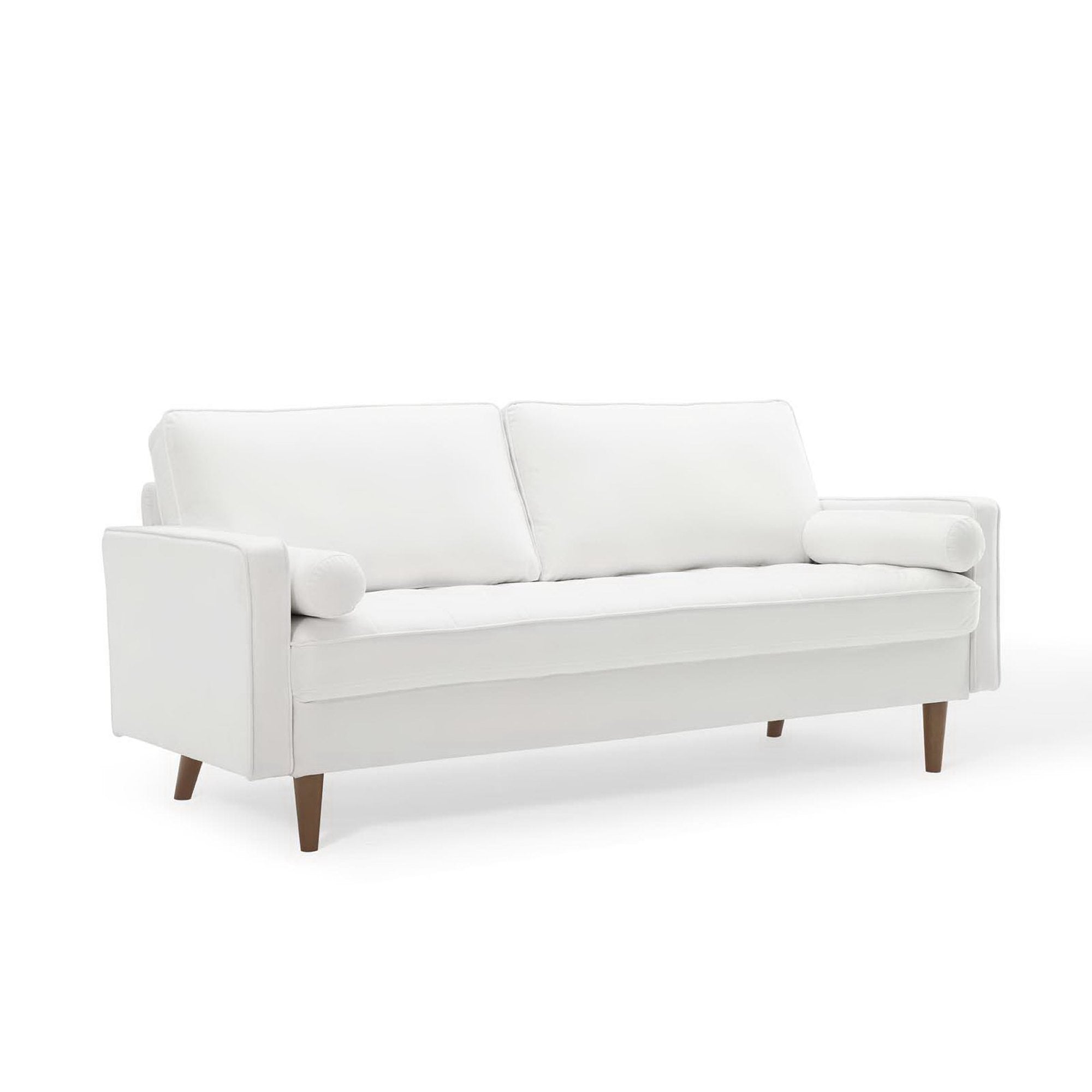 Valour Performance Velvet Sofa, White