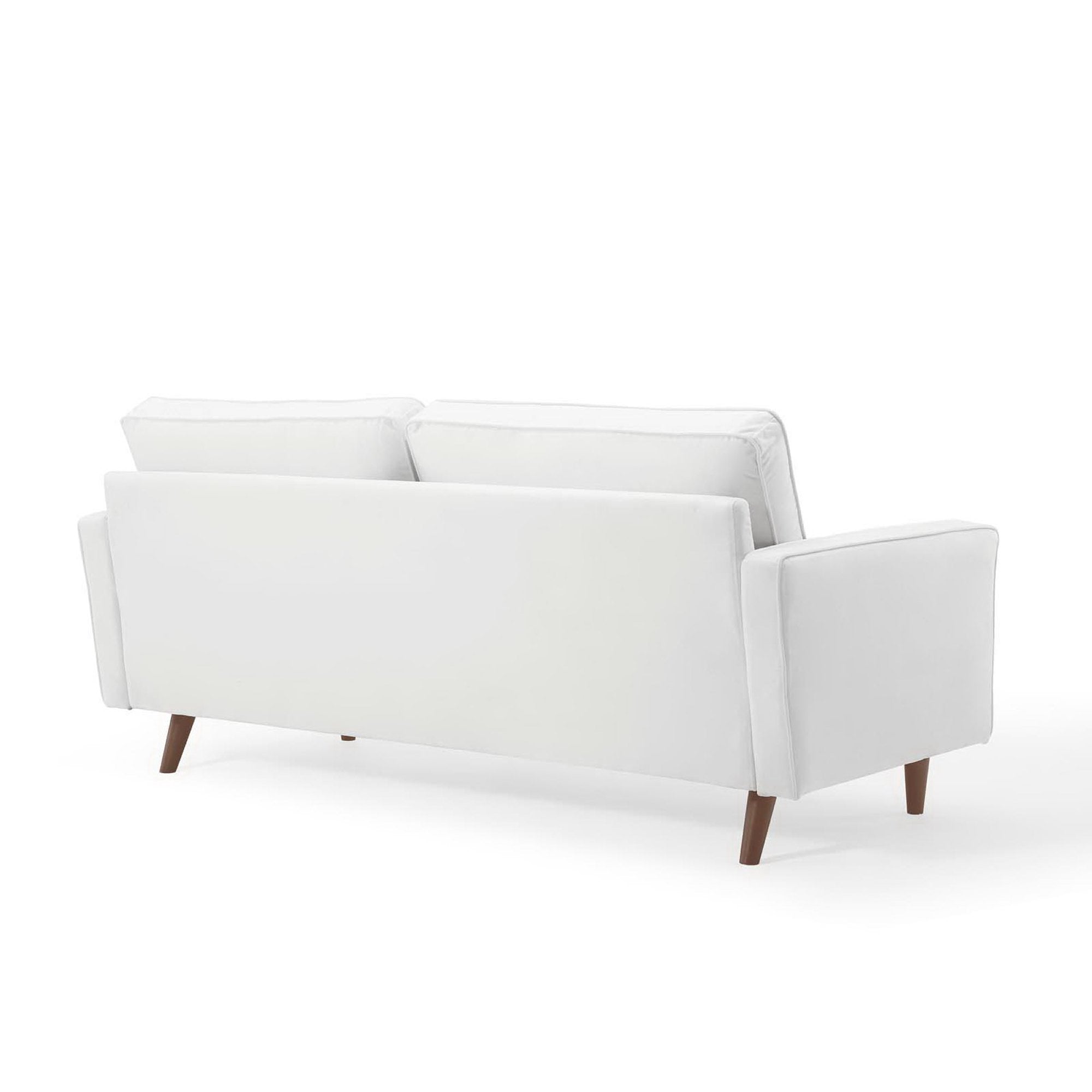 Valour Performance Velvet Sofa, White