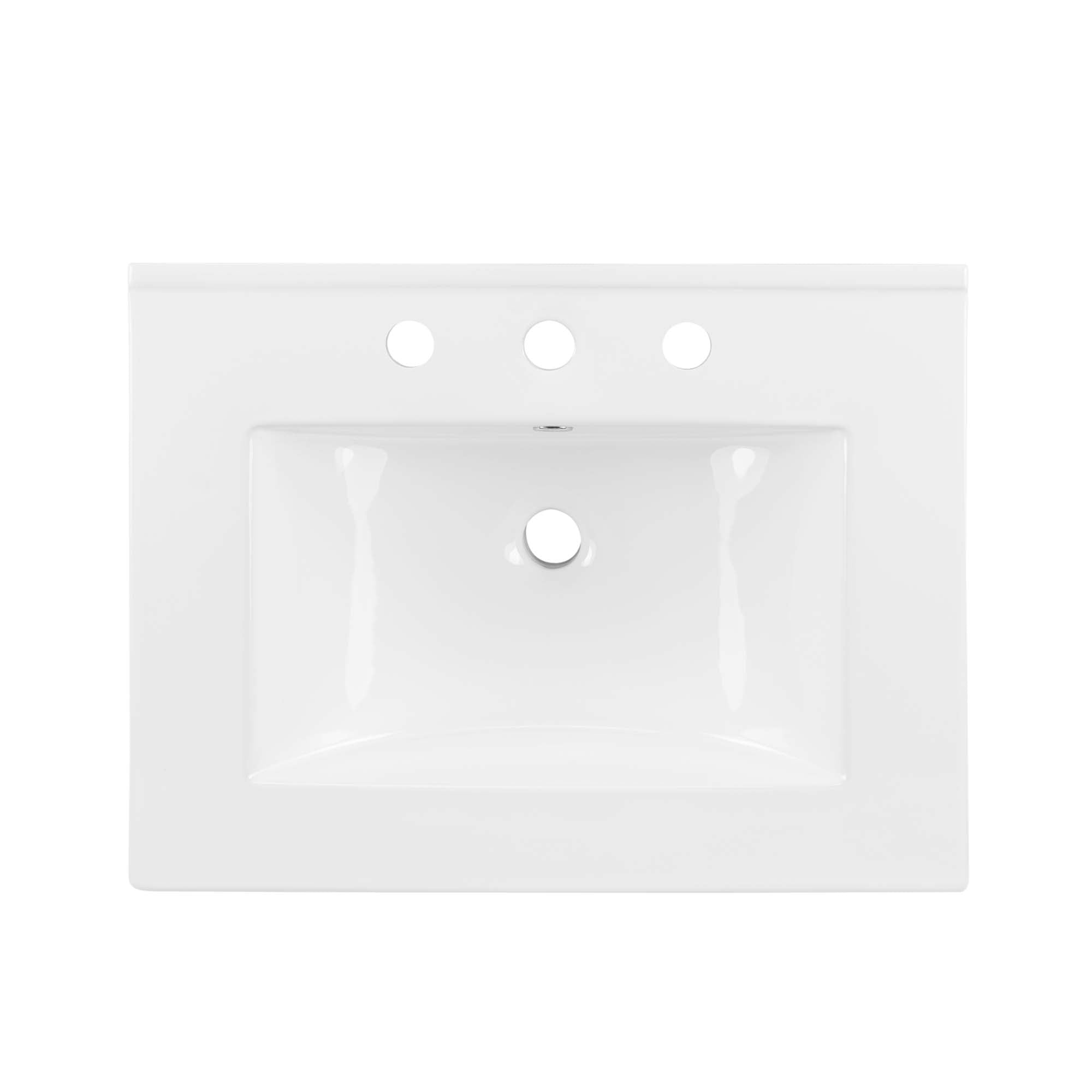 Cayman 24" Bathroom Sink, White