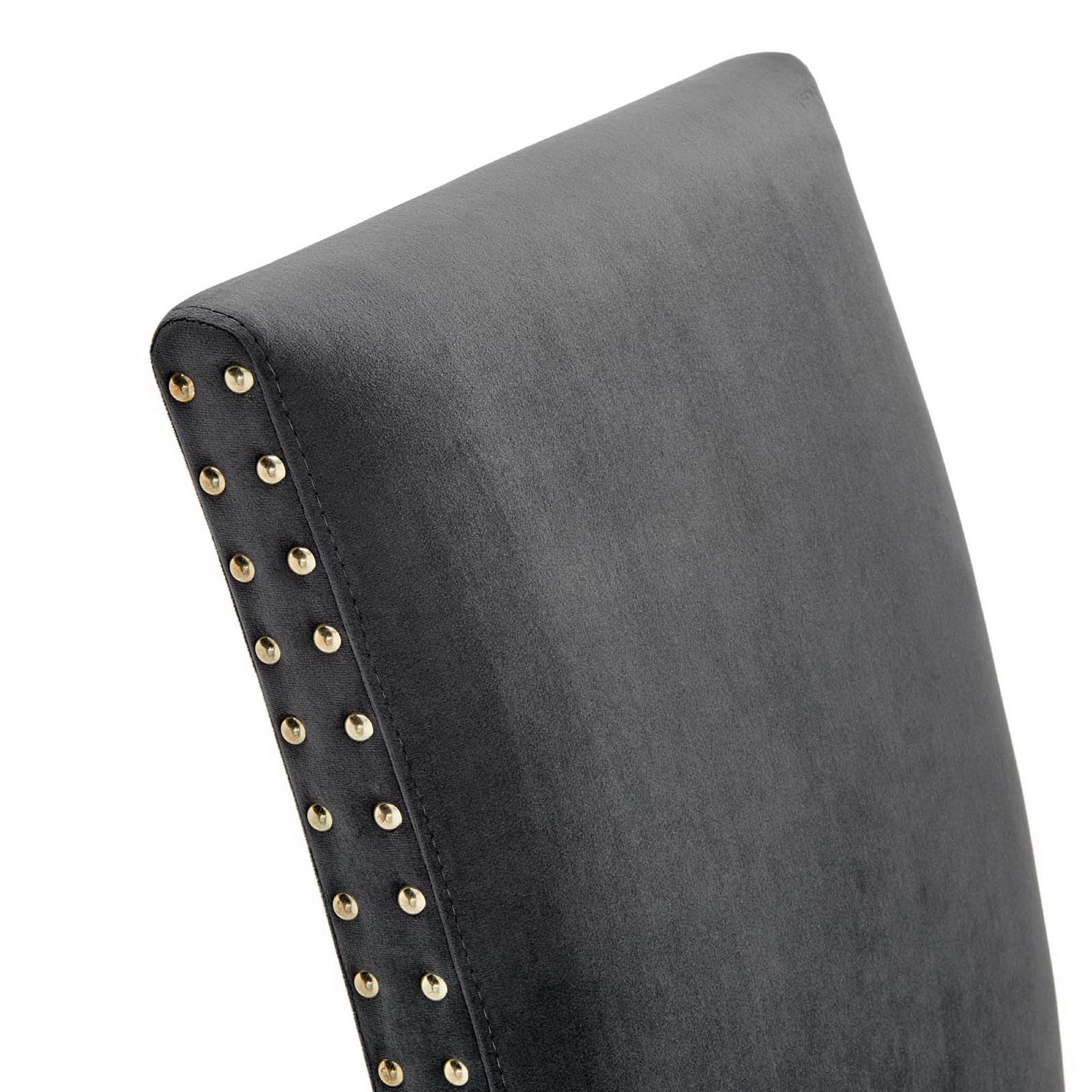 Parcel Performance Velvet Dining Side Chairs Set of 2, Charcoal