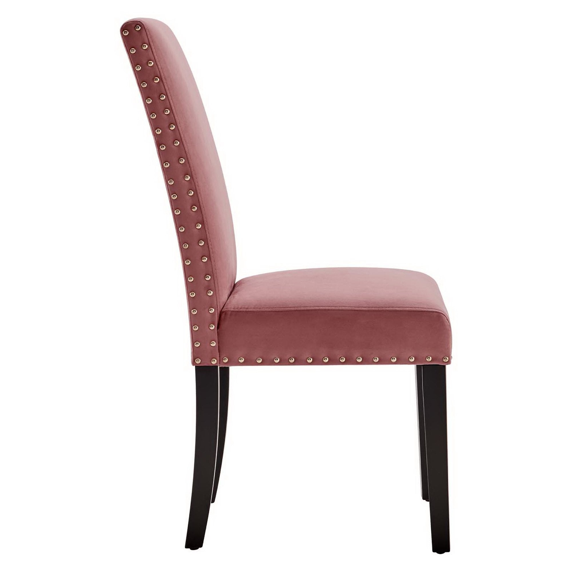 Parcel Performance Velvet Dining Side Chairs Set of 2, Dusty Rose