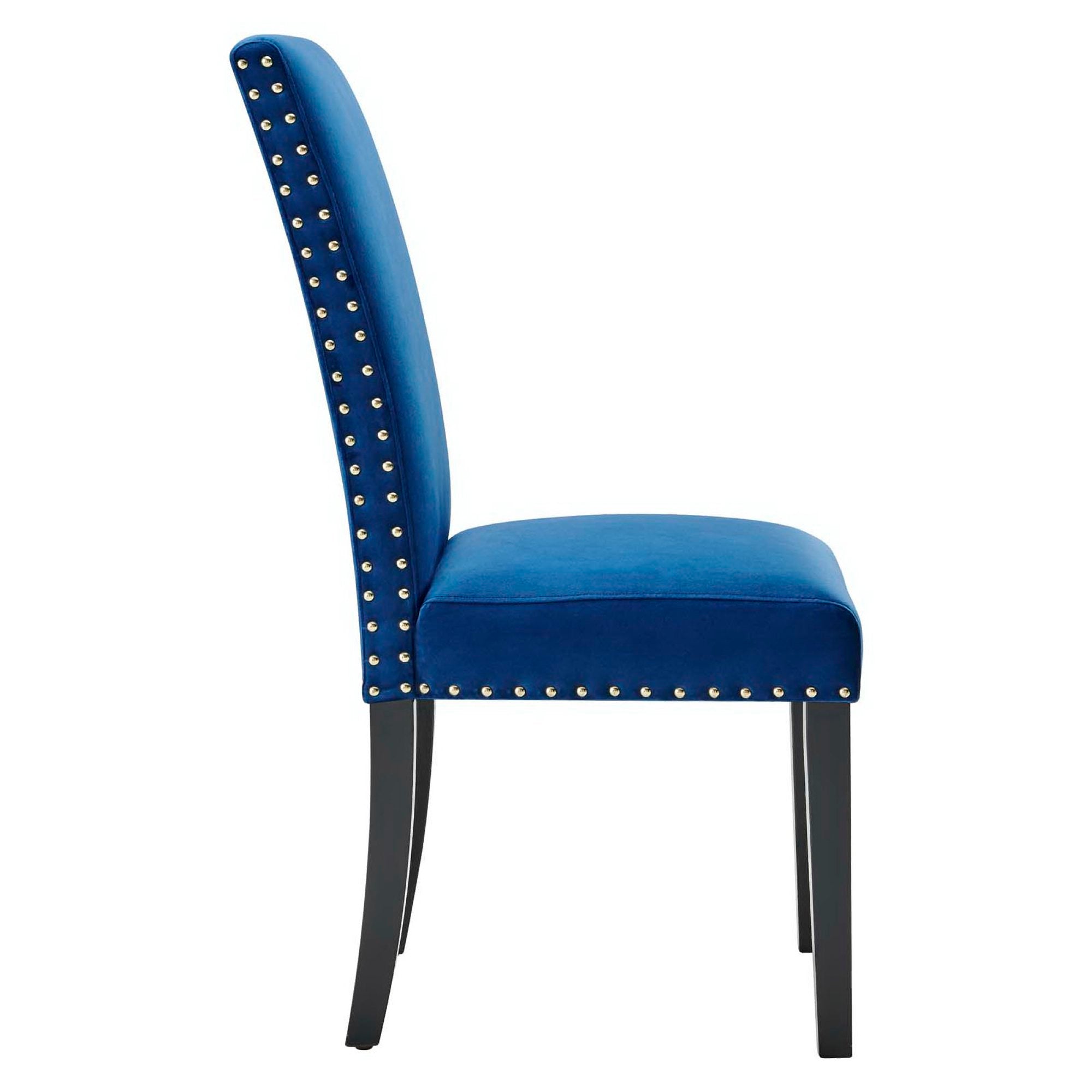 Parcel Performance Velvet Dining Side Chairs Set of 2, Navy