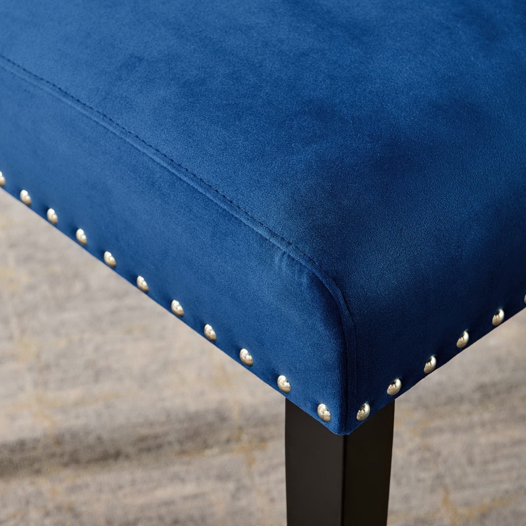 Parcel Performance Velvet Dining Side Chairs Set of 2, Navy
