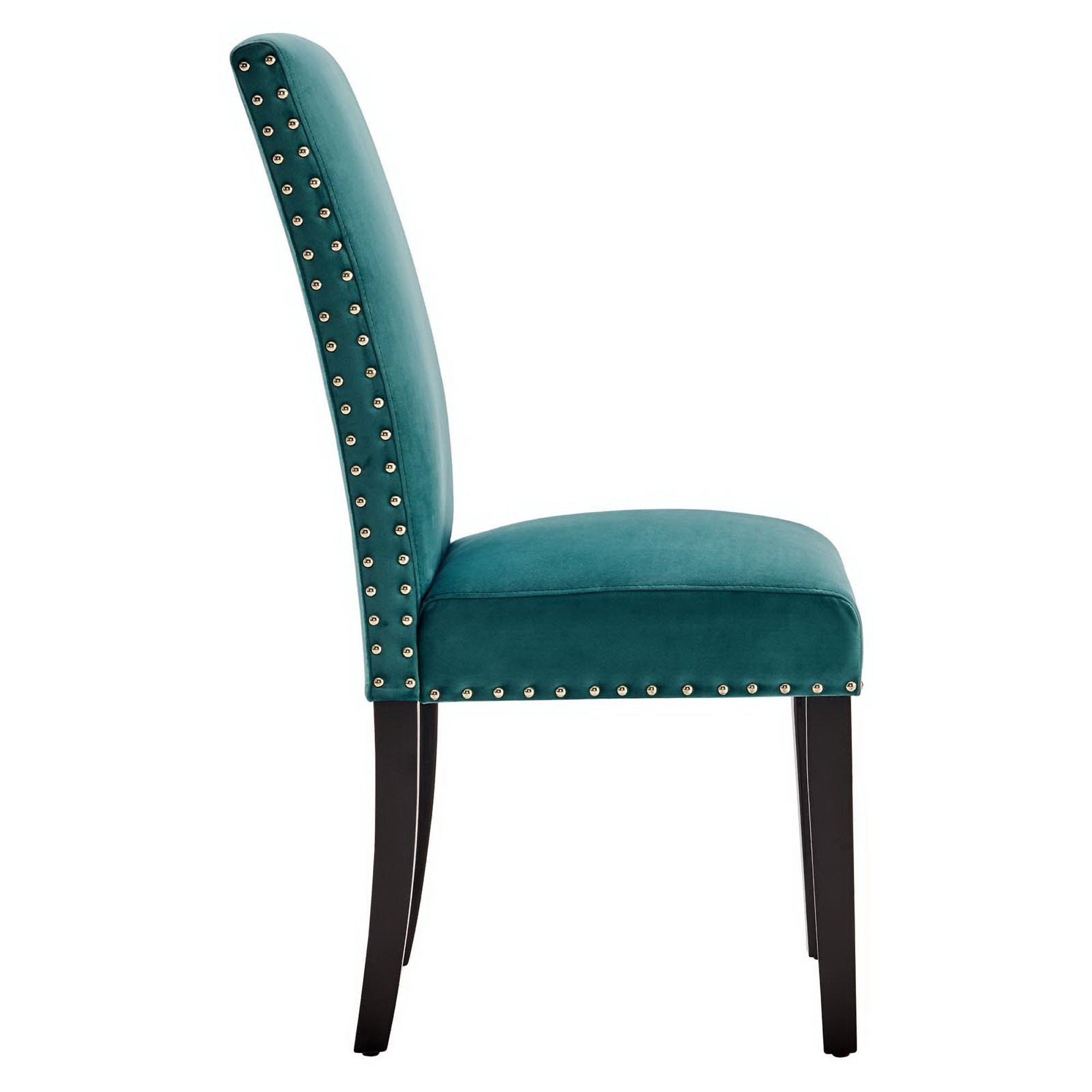 Parcel Performance Velvet Dining Side Chairs Set of 2, Teal