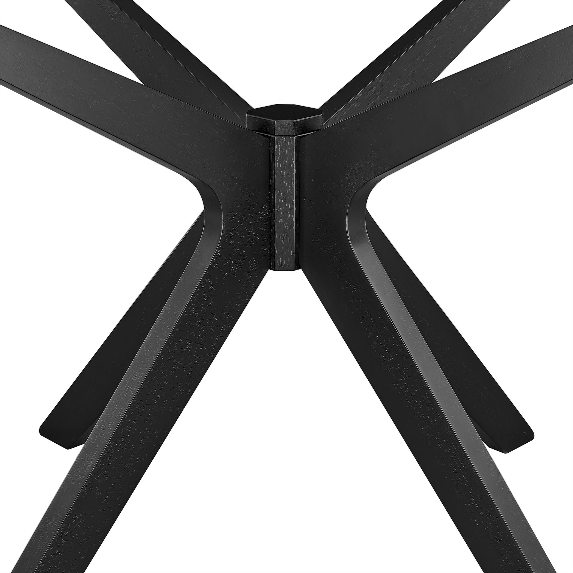 Crossroads 47" Round Wood Dining Table, Black