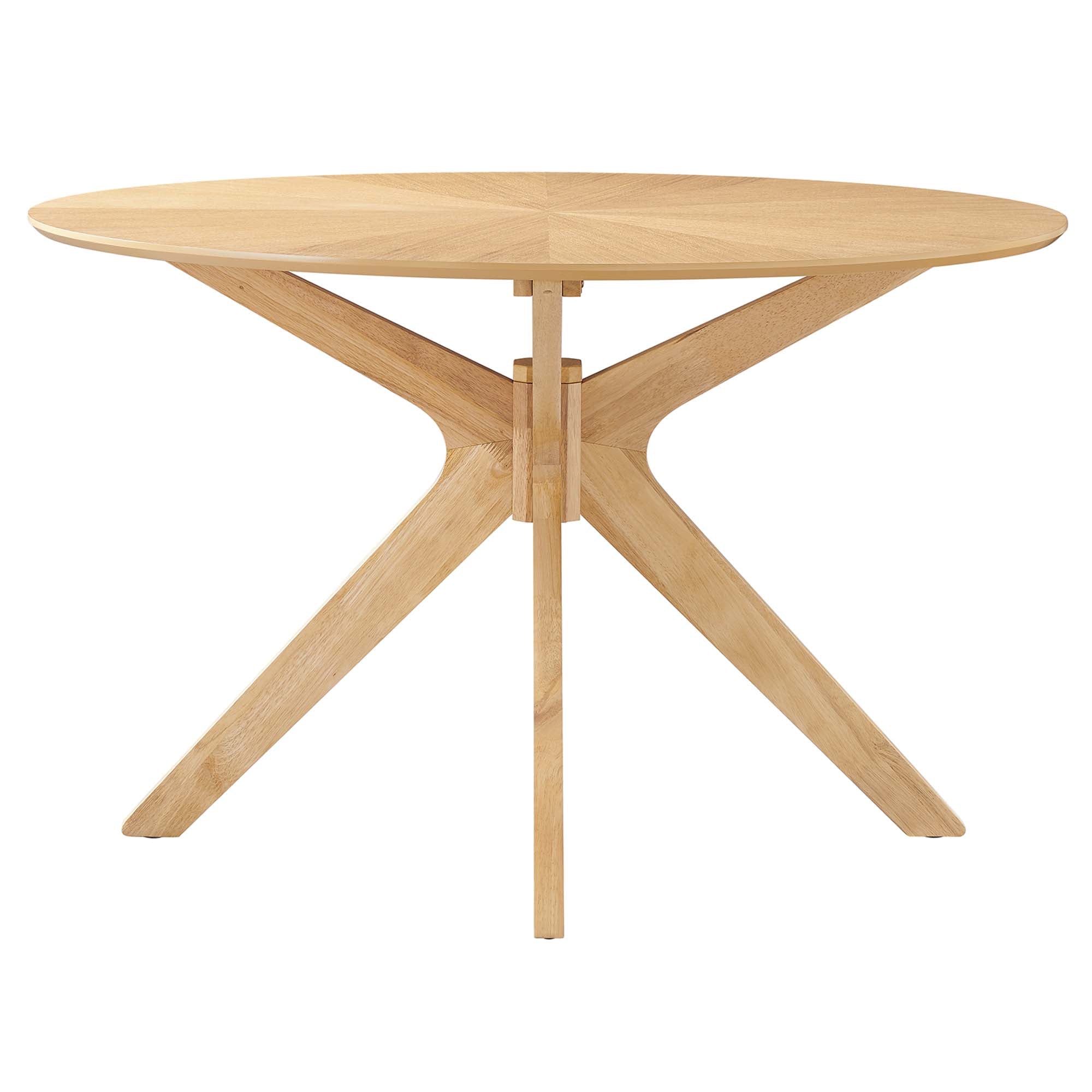 Crossroads 47" Round Wood Dining Table, Oak