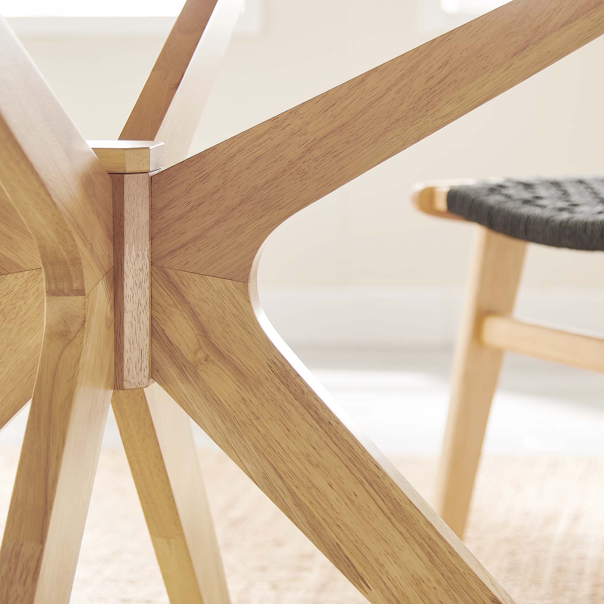 Crossroads 47" Round Wood Dining Table, Oak