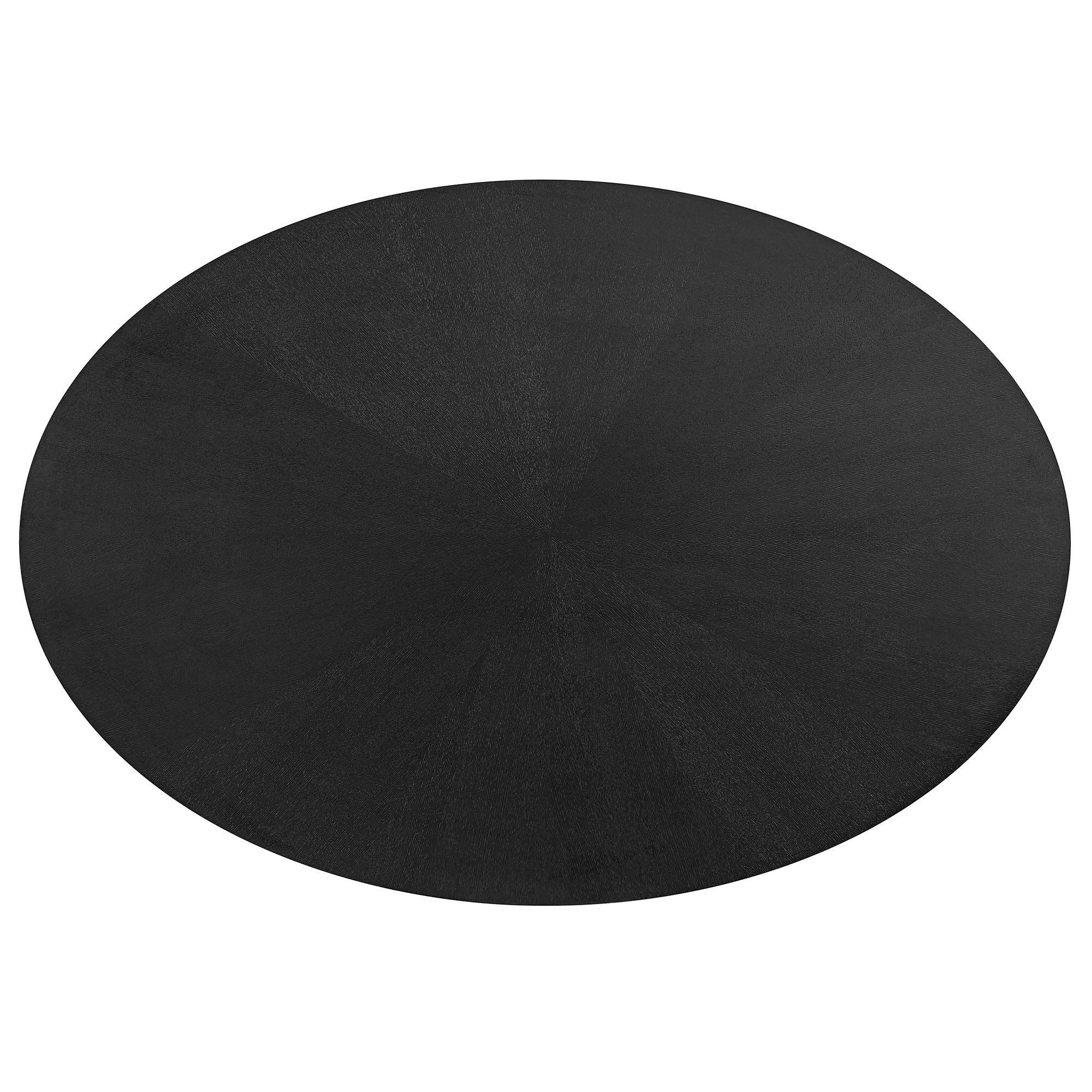 Crossroads 63" Oval Wood Dining Table, Black
