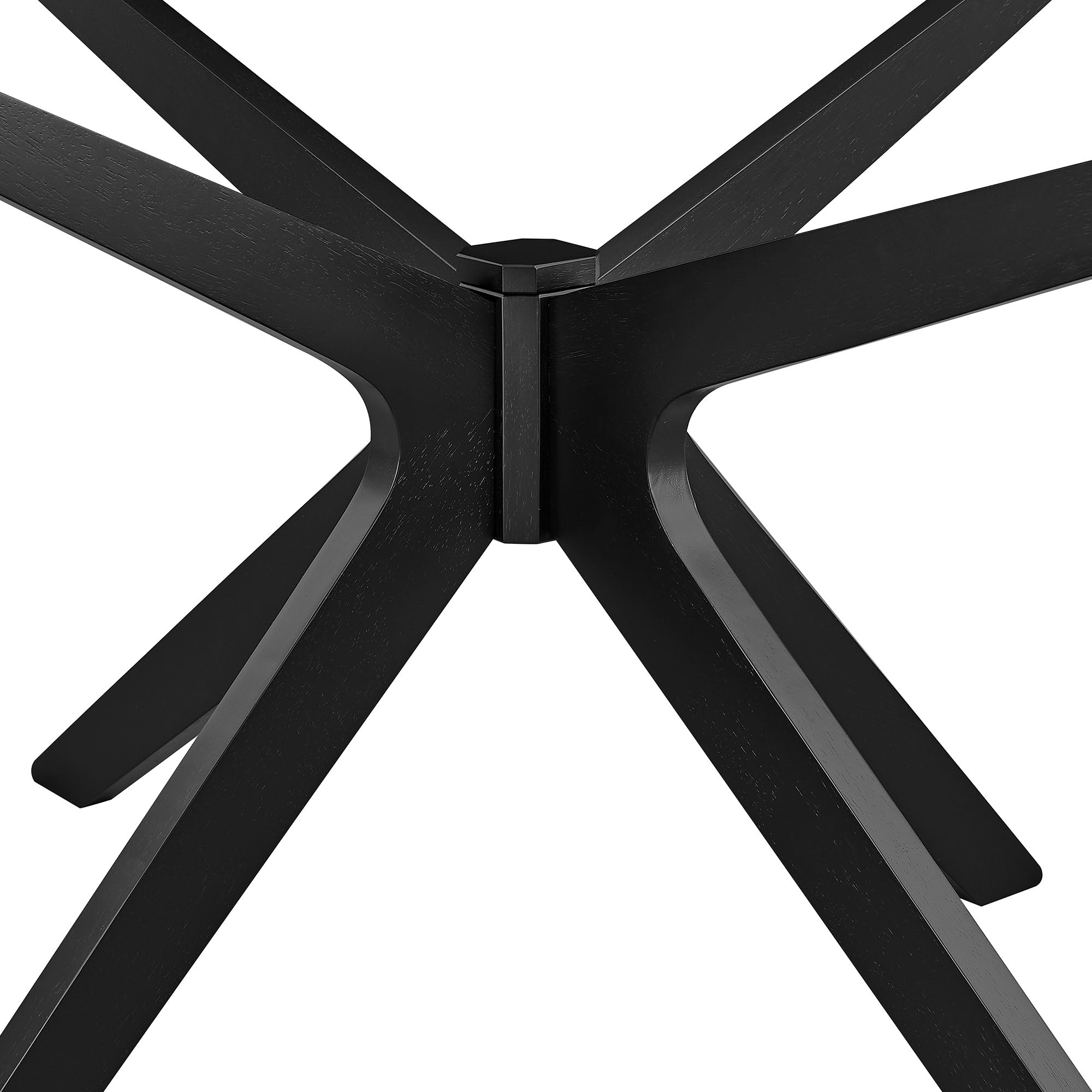 Crossroads 63" Oval Wood Dining Table, Black