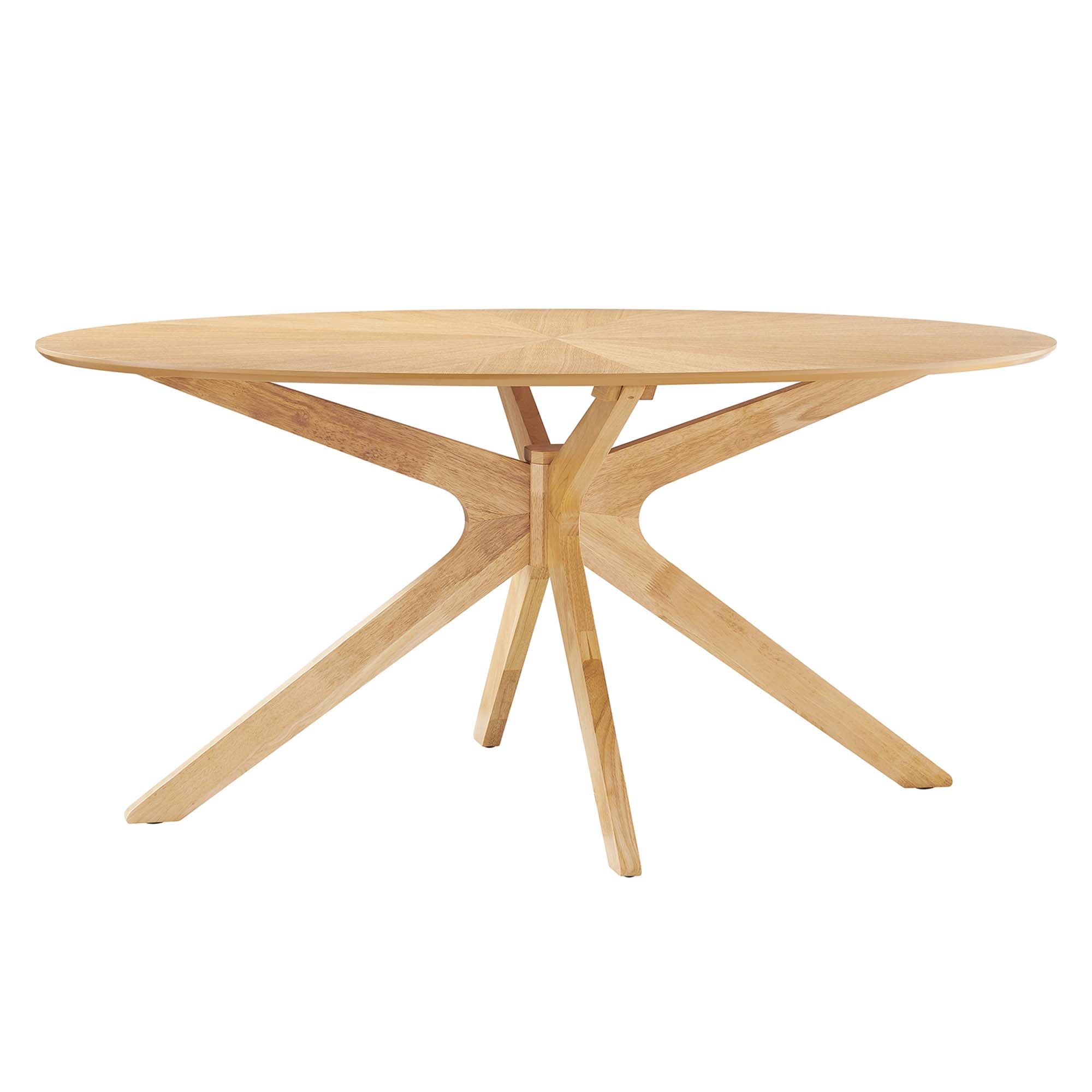 Crossroads 63" Oval Wood Dining Table, Oak