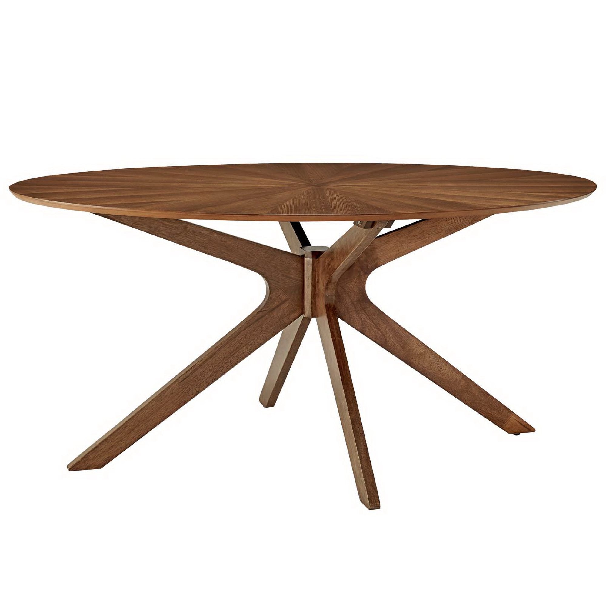 Crossroads 63" Oval Wood Dining Table, Walnut