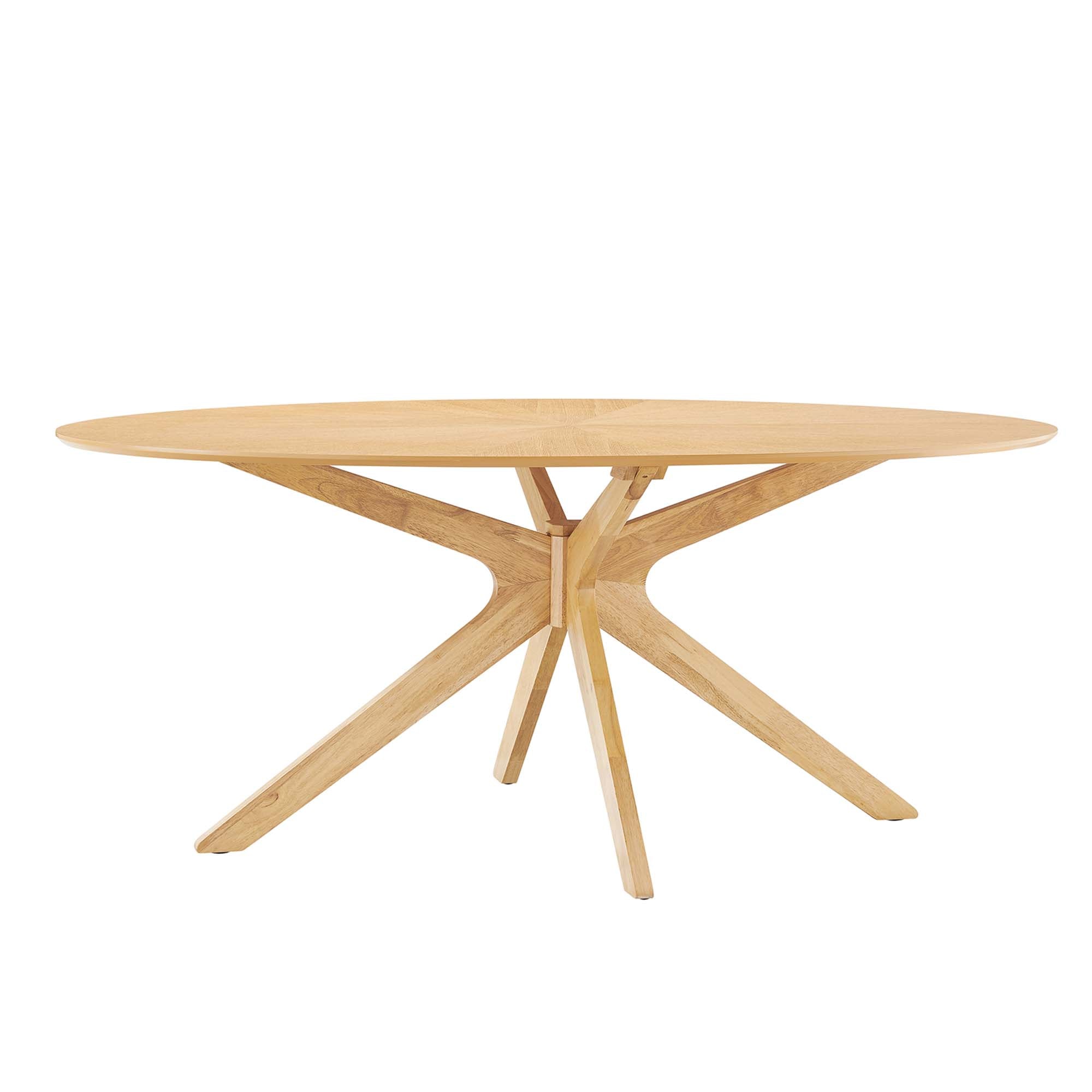 Crossroads 71" Oval Wood Dining Table, Oak