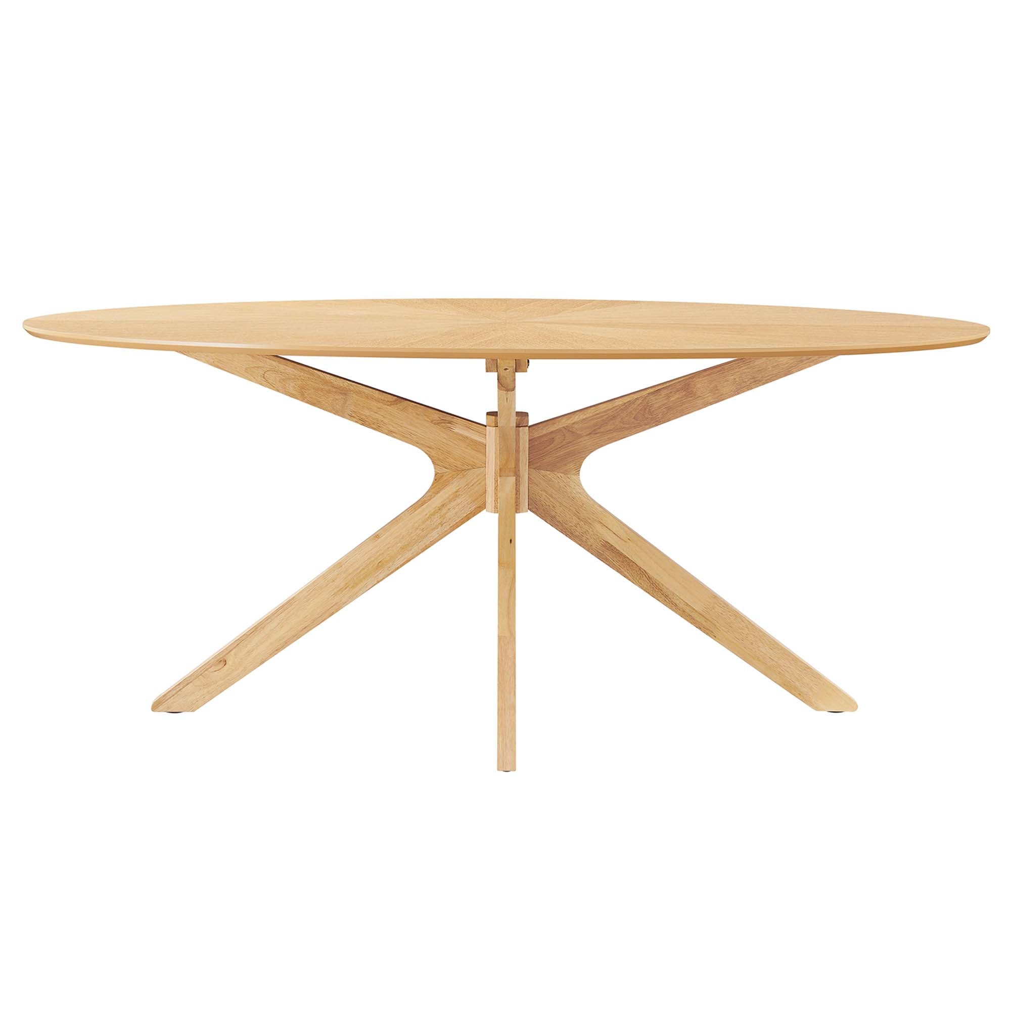 Crossroads 71" Oval Wood Dining Table, Oak